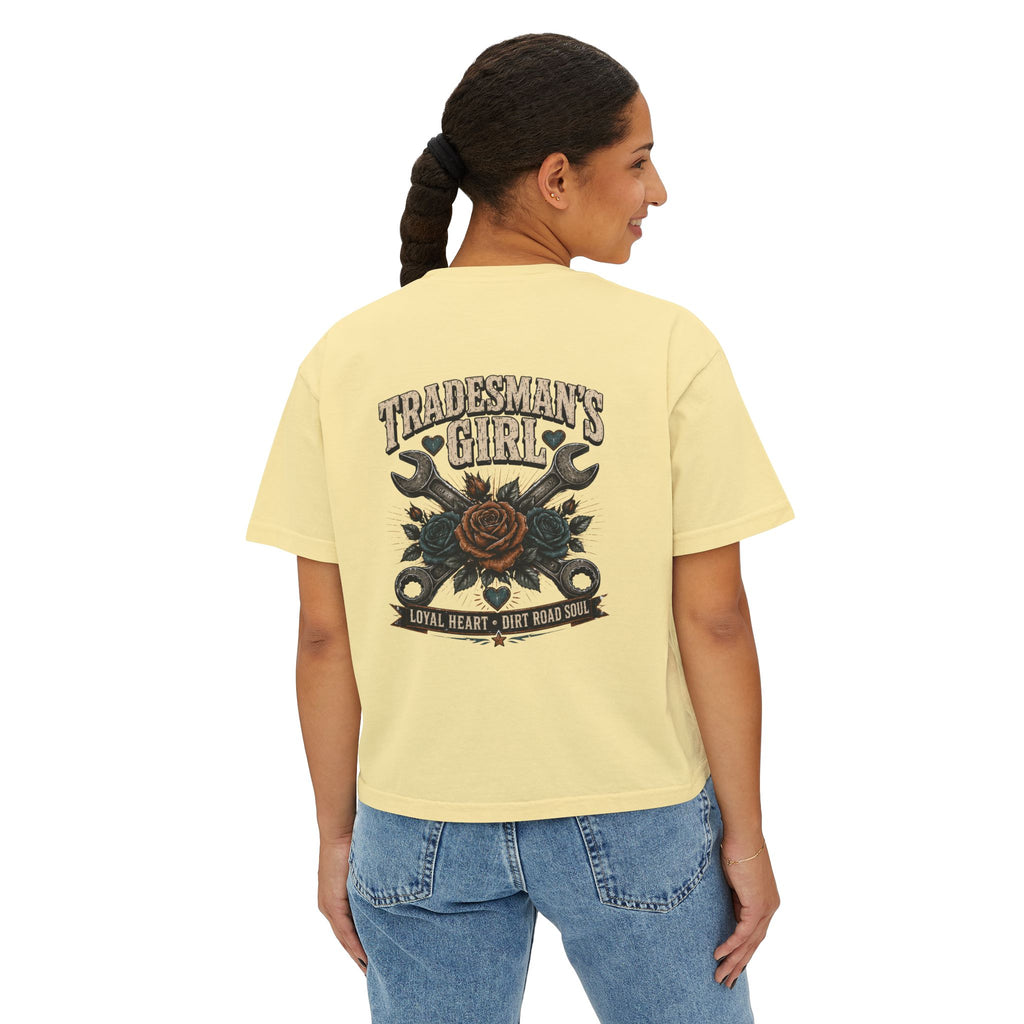 Tradesman's Girl Boxy Tee — Women's Workwear Graphic T‑Shirt