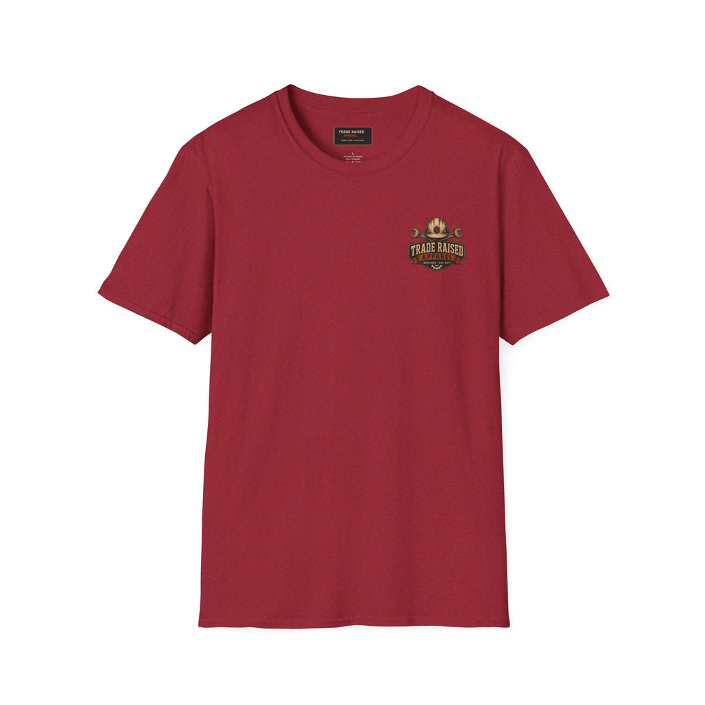 T-Shirt — 'Trade Raised' Coffee Badge Graphic