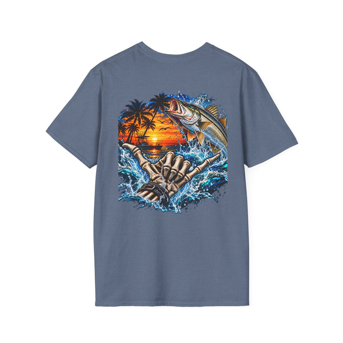 Fishing Sunset T-Shirt  Shoreline Angler Graphic Tee