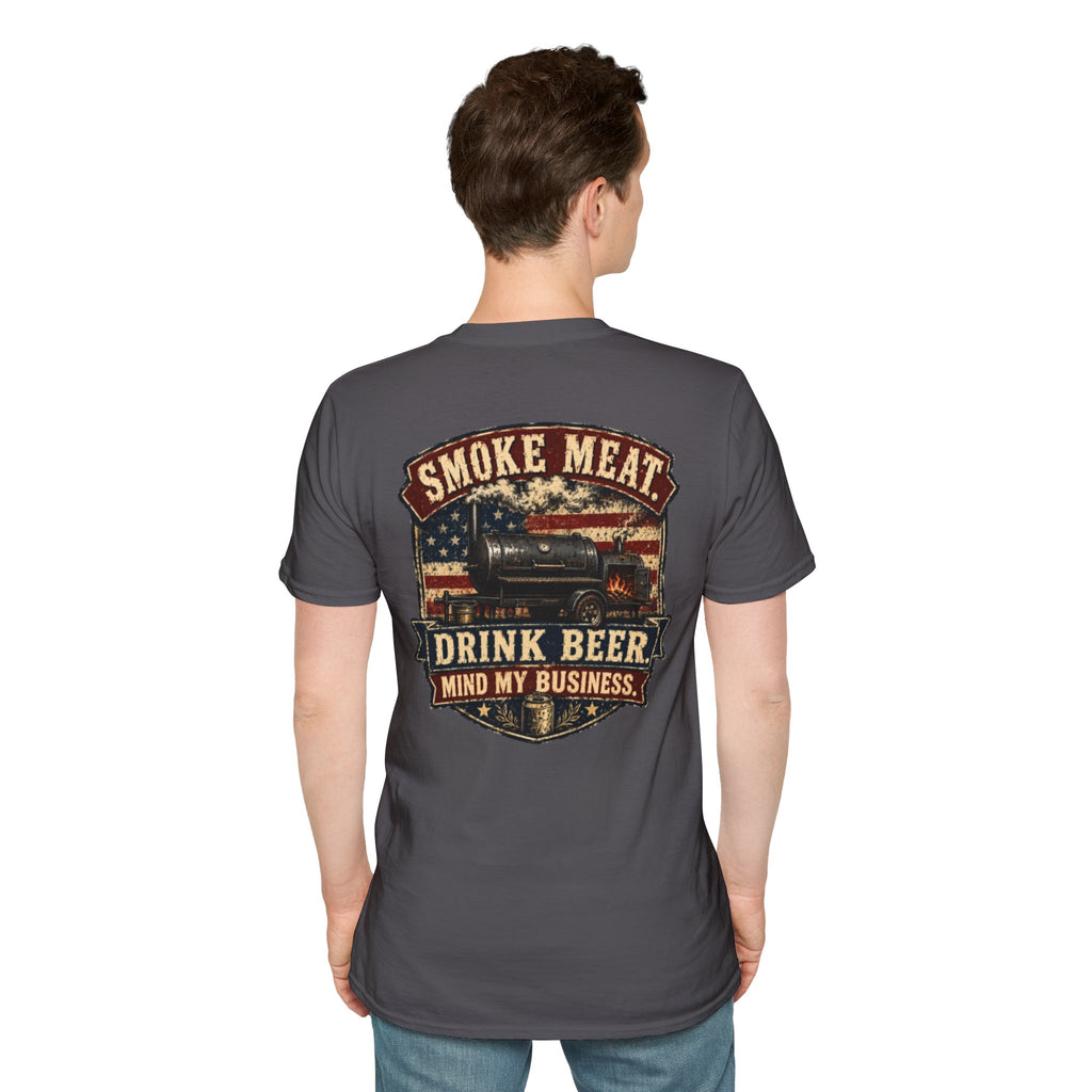Trade Raised Logo T-Shirt — Vintage Farmer Sunrise Graphic Tee