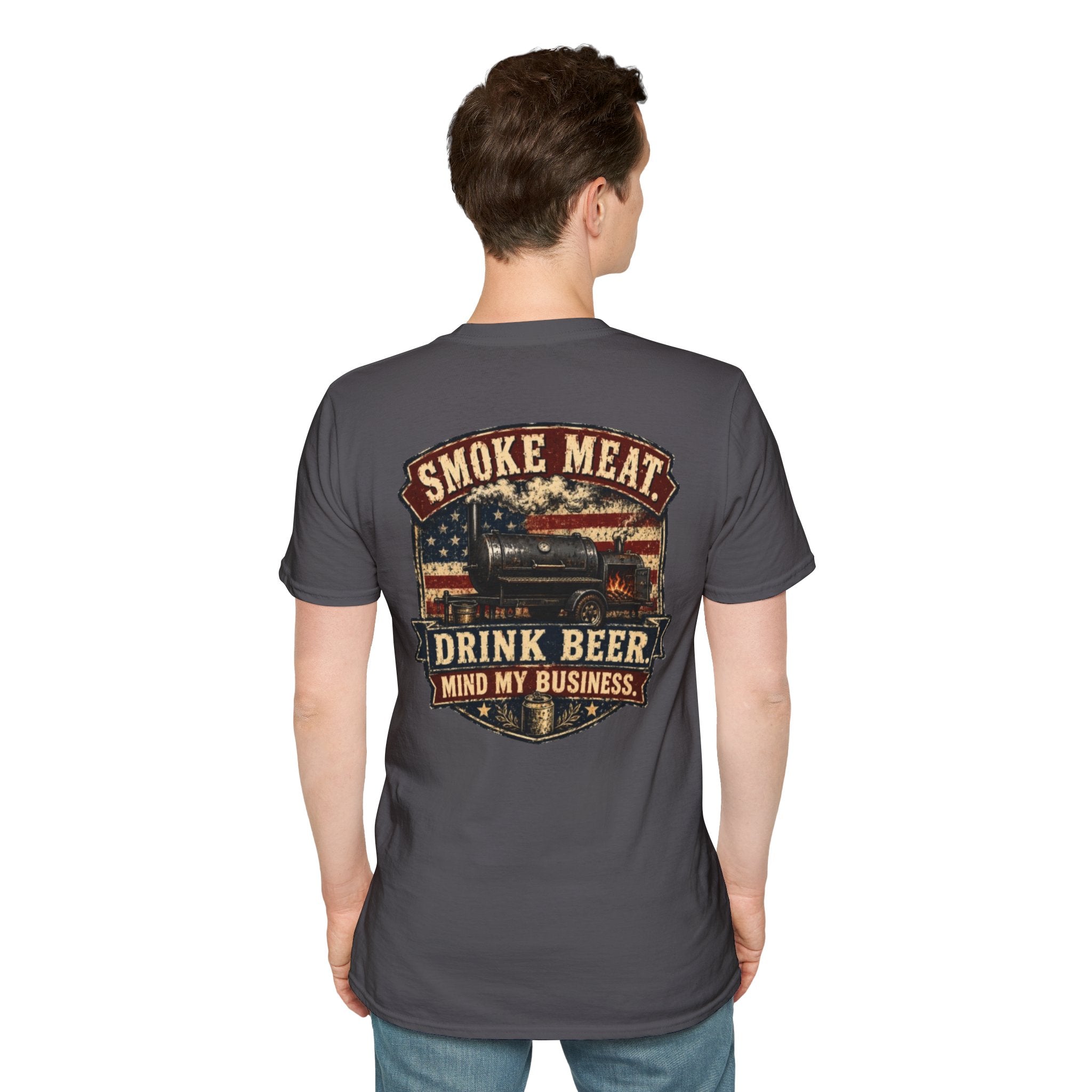 Trade Raised Logo T-Shirt — Vintage Farmer Sunrise Graphic Tee