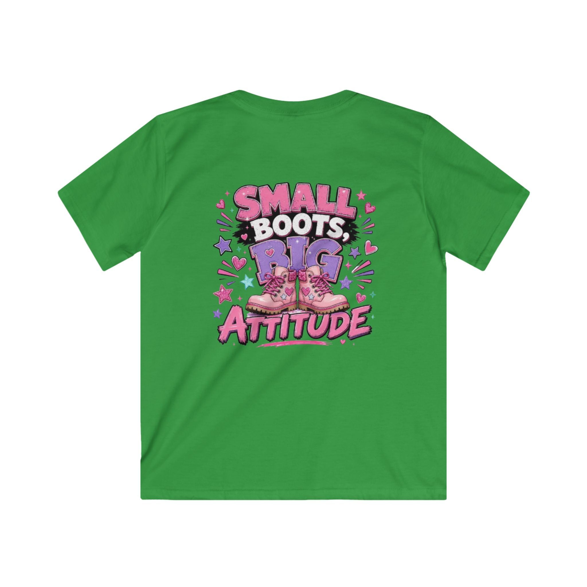 Kids T-Shirt — "Small Boots Big Attitude"