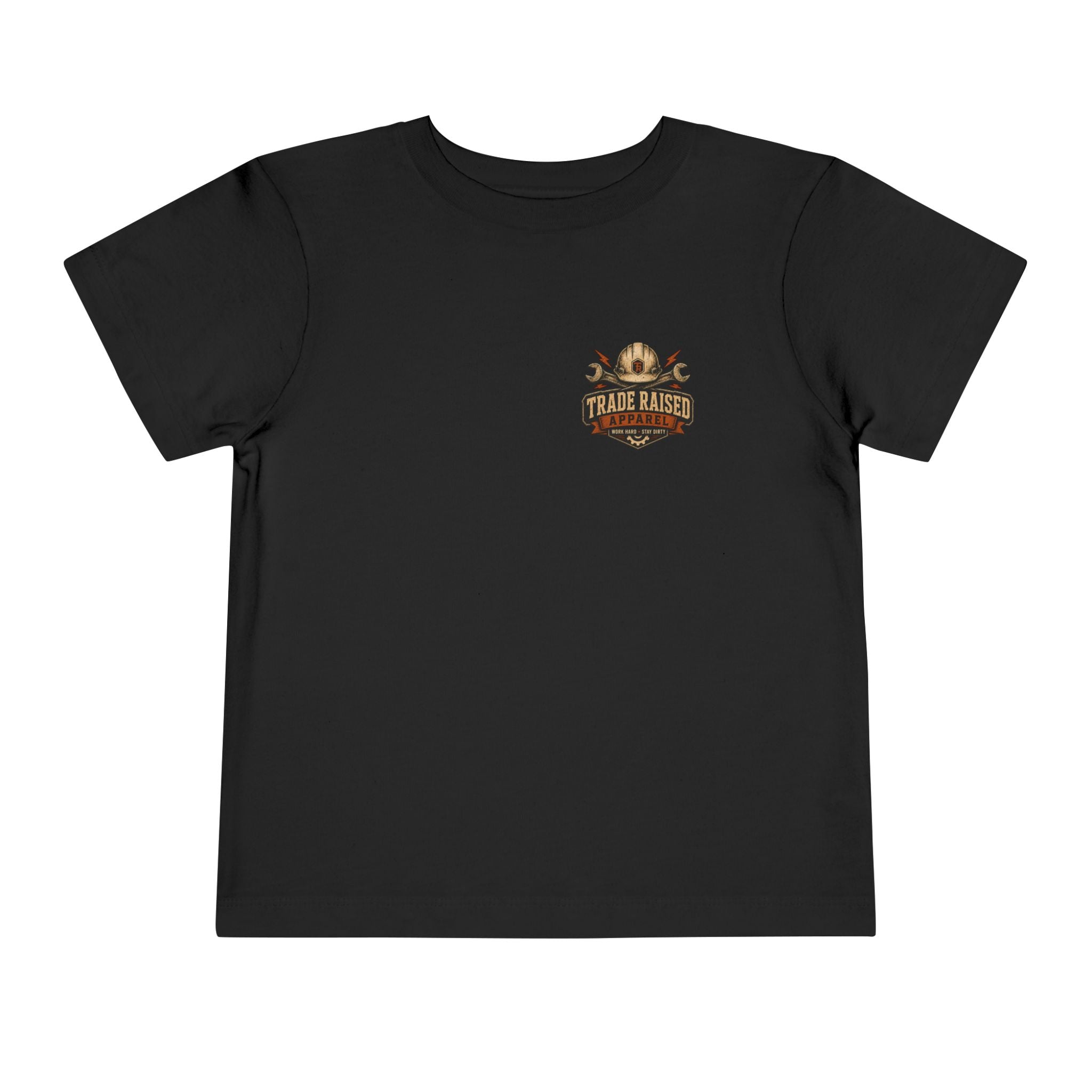 Toddler Tee — "Raised in the Trades" Blue Collar Kid Shirt