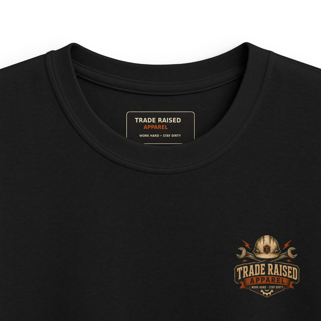 Kids Tee — "Small Boots Big Jobs" Construction Graphic Shirt for Young Builders