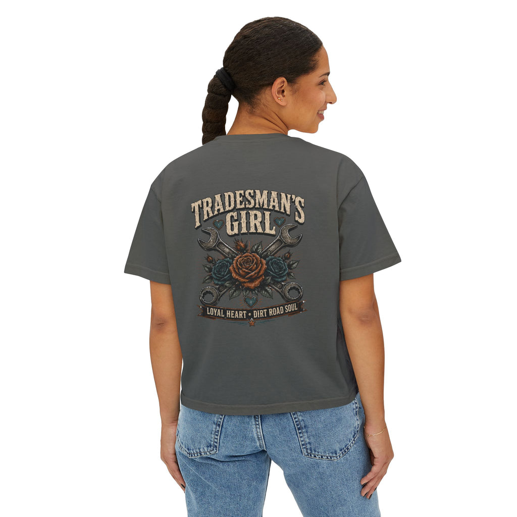 Tradesman's Girl Boxy Tee — Women's Workwear Graphic T‑Shirt