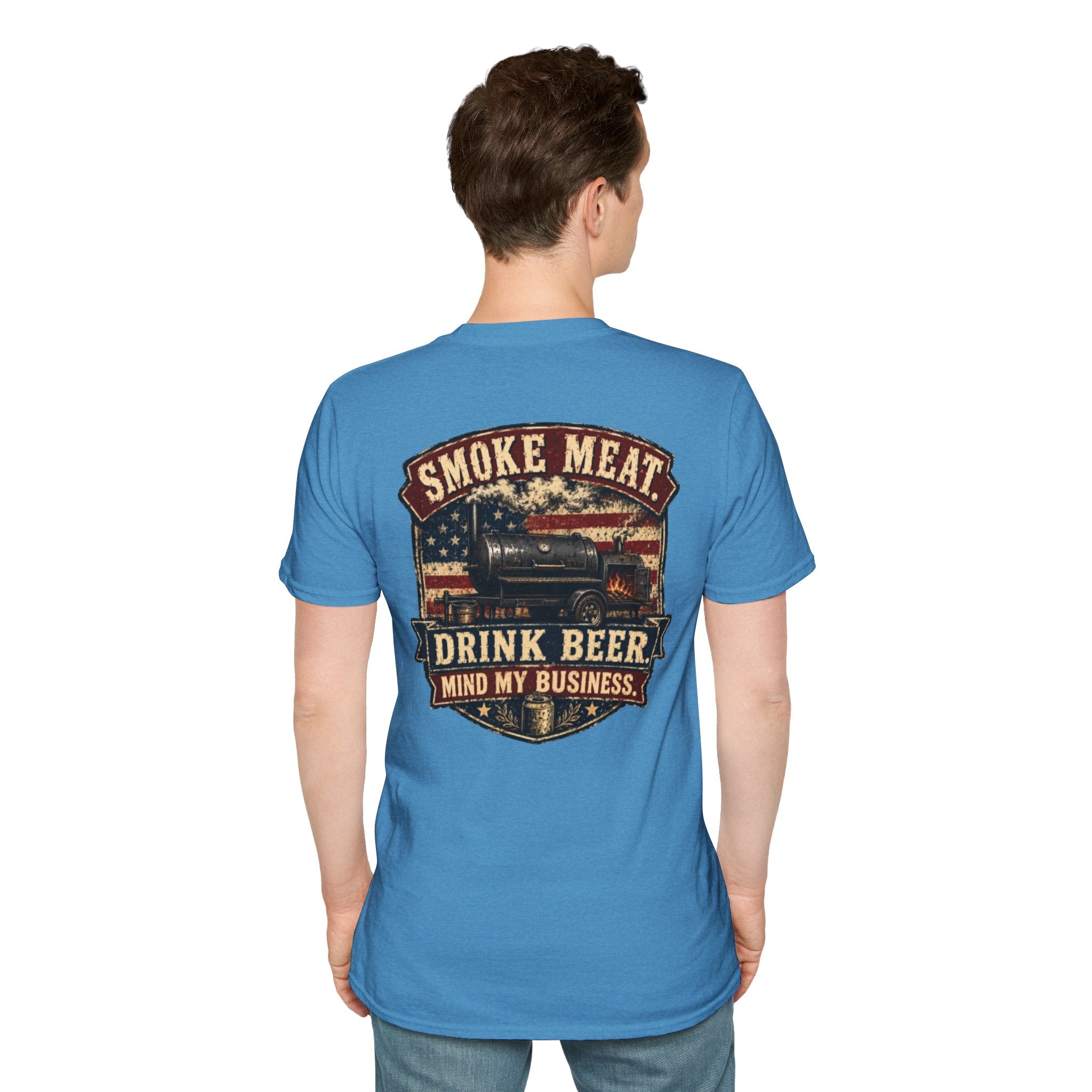 Trade Raised Logo T-Shirt — Vintage Farmer Sunrise Graphic Tee