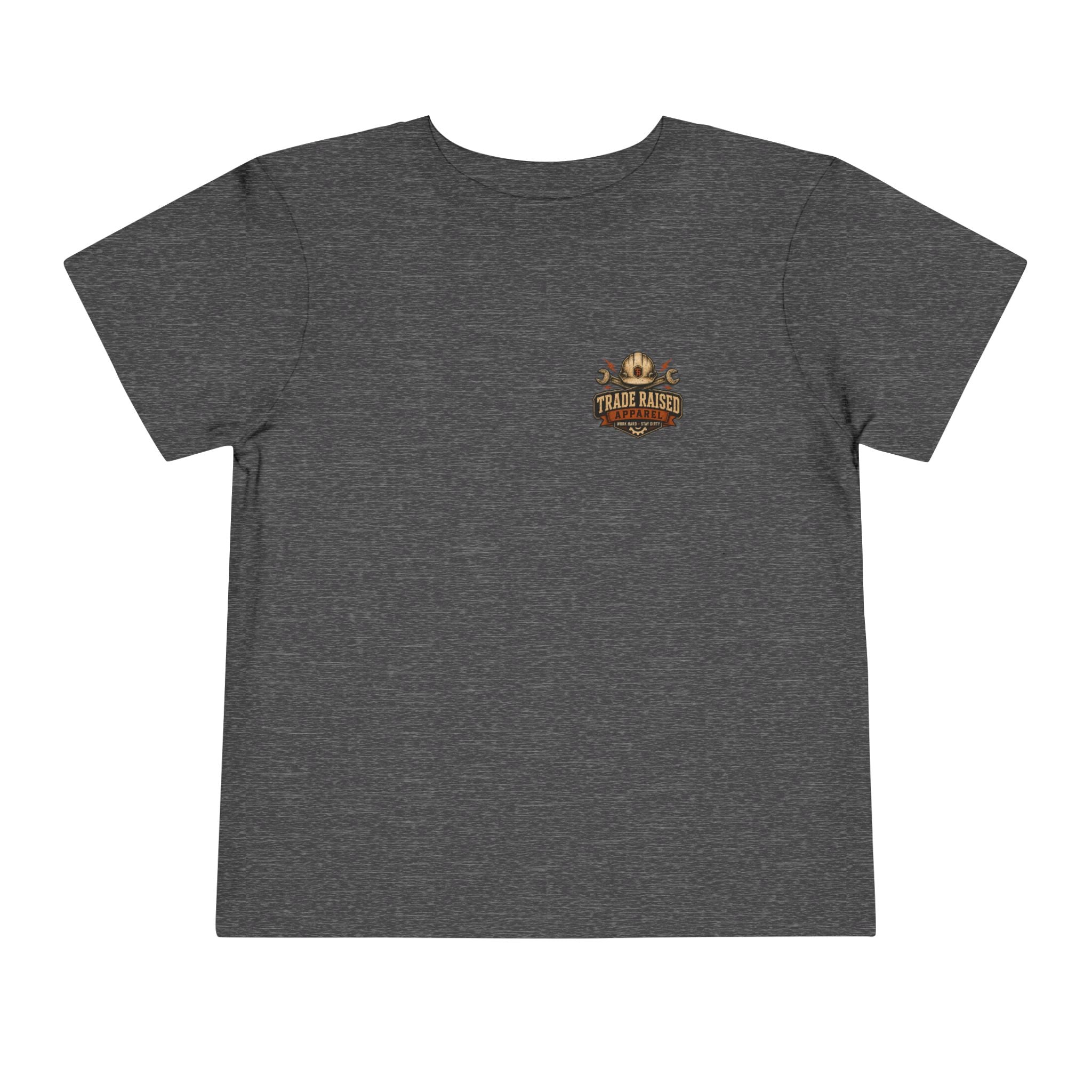 Toddler Tee — "Small Boots Big Jobs" Construction Graphic Shirt