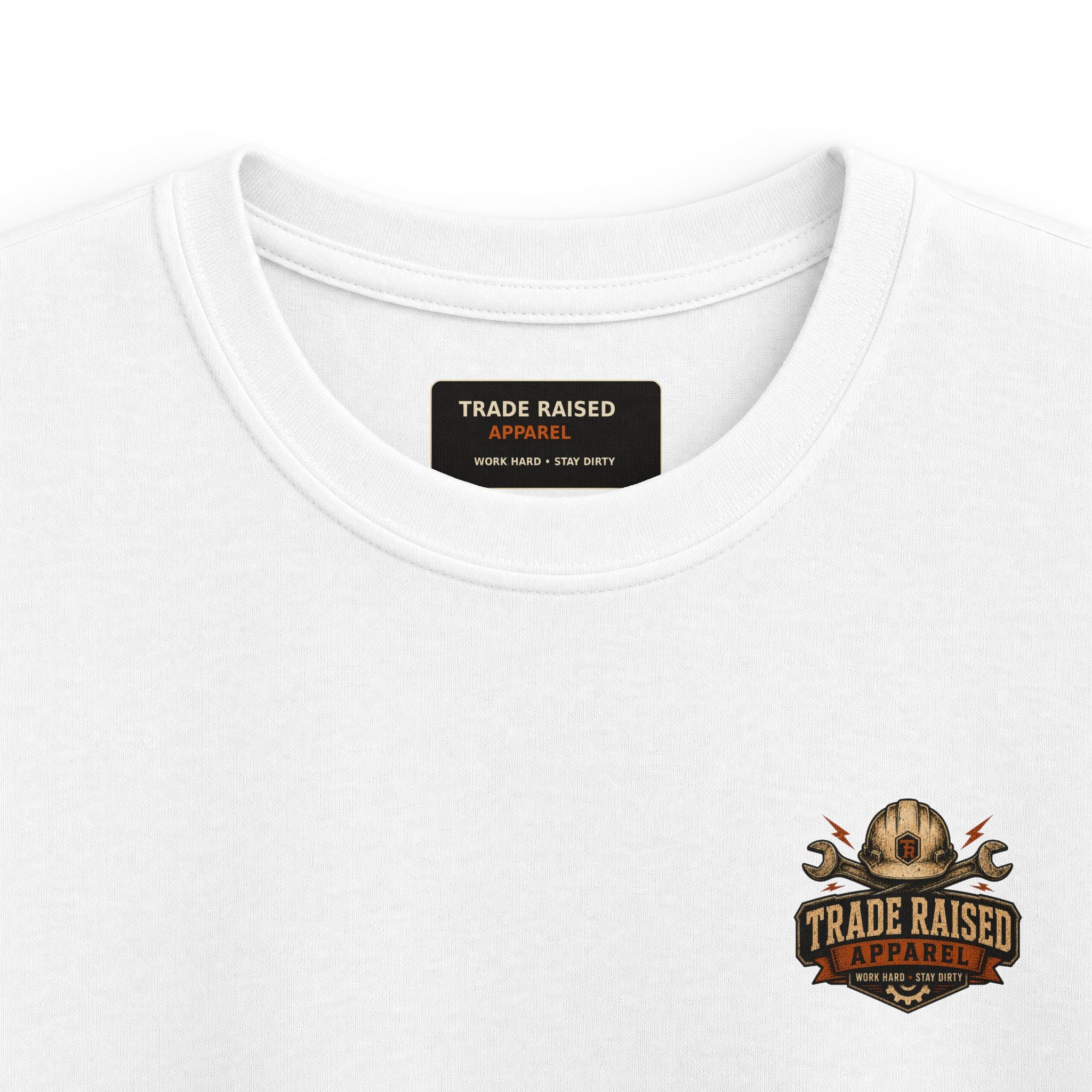 Kids Tee — "Livin' On That Blue Collar Dollar" Skull Workwear Graphic