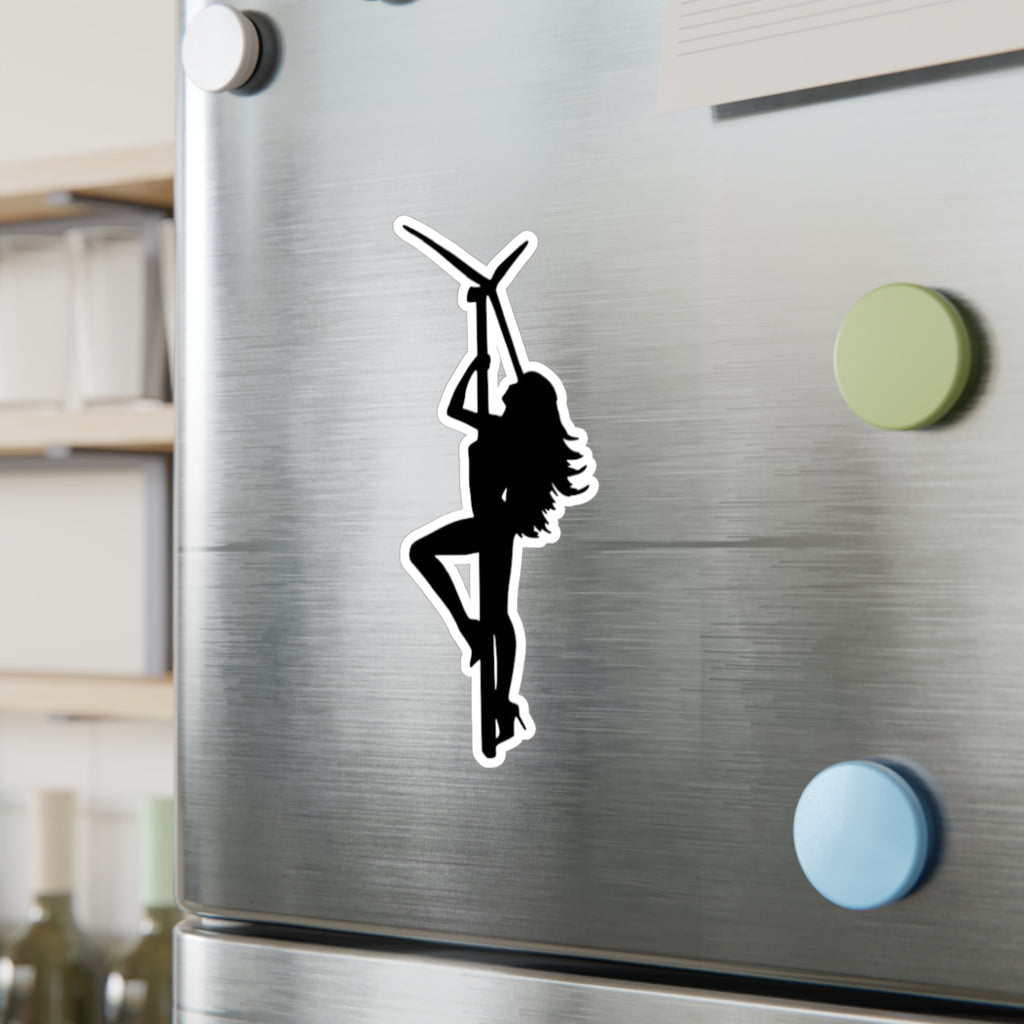 Pole Dancer Silhouette Kiss-Cut Vinyl Sticker — Minimal Pole Fitness Decal
