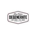 Degenerate Blue Collar Sticker — "Blue Collar Degenerate: Dirty Hands • Still Broke" Kiss-Cut Vinyl Sticker