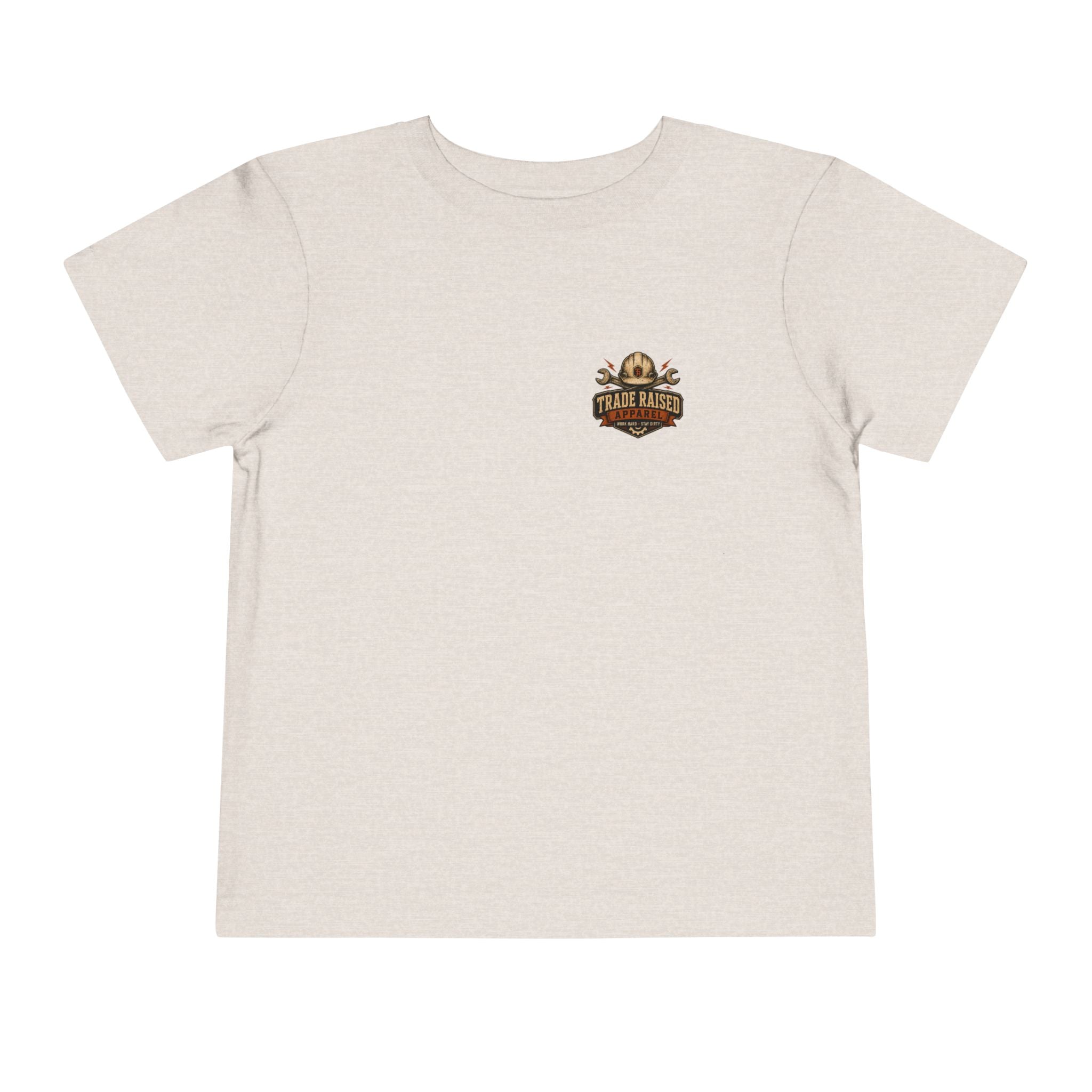 Toddler Tee — "Small Boots Big Jobs" Construction Graphic Shirt