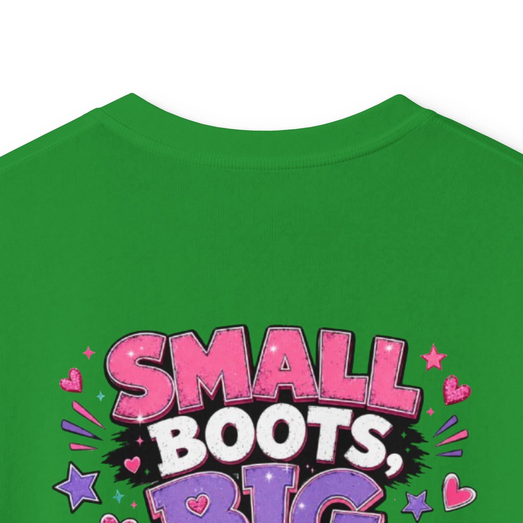 Kids T-Shirt — "Small Boots Big Attitude"
