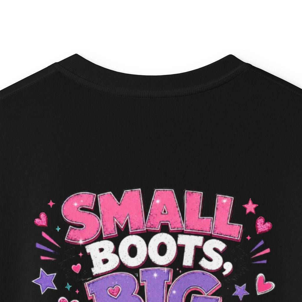 Kids T-Shirt — "Small Boots Big Attitude"