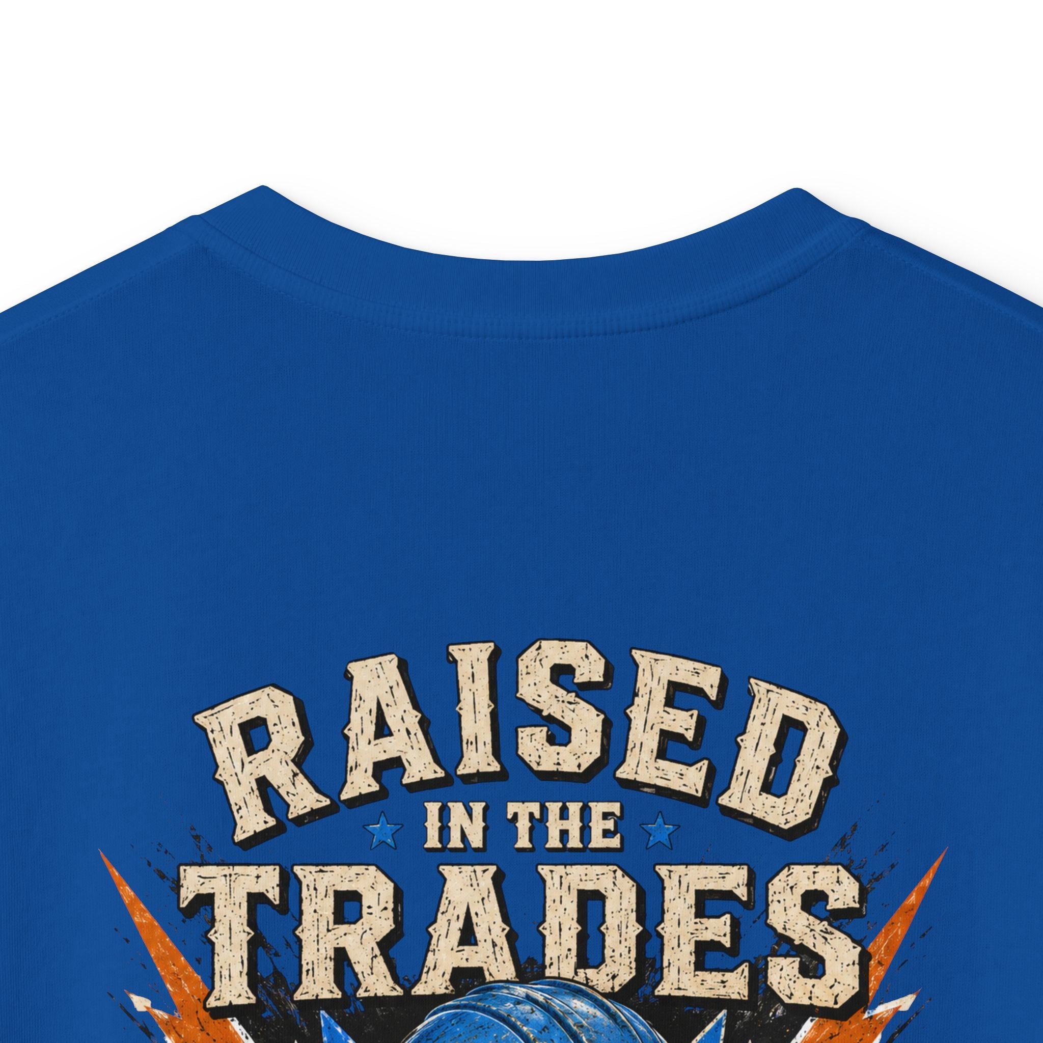Kids T-Shirt - "Raised With Trades" Blue Collar Kid Graphic Tee