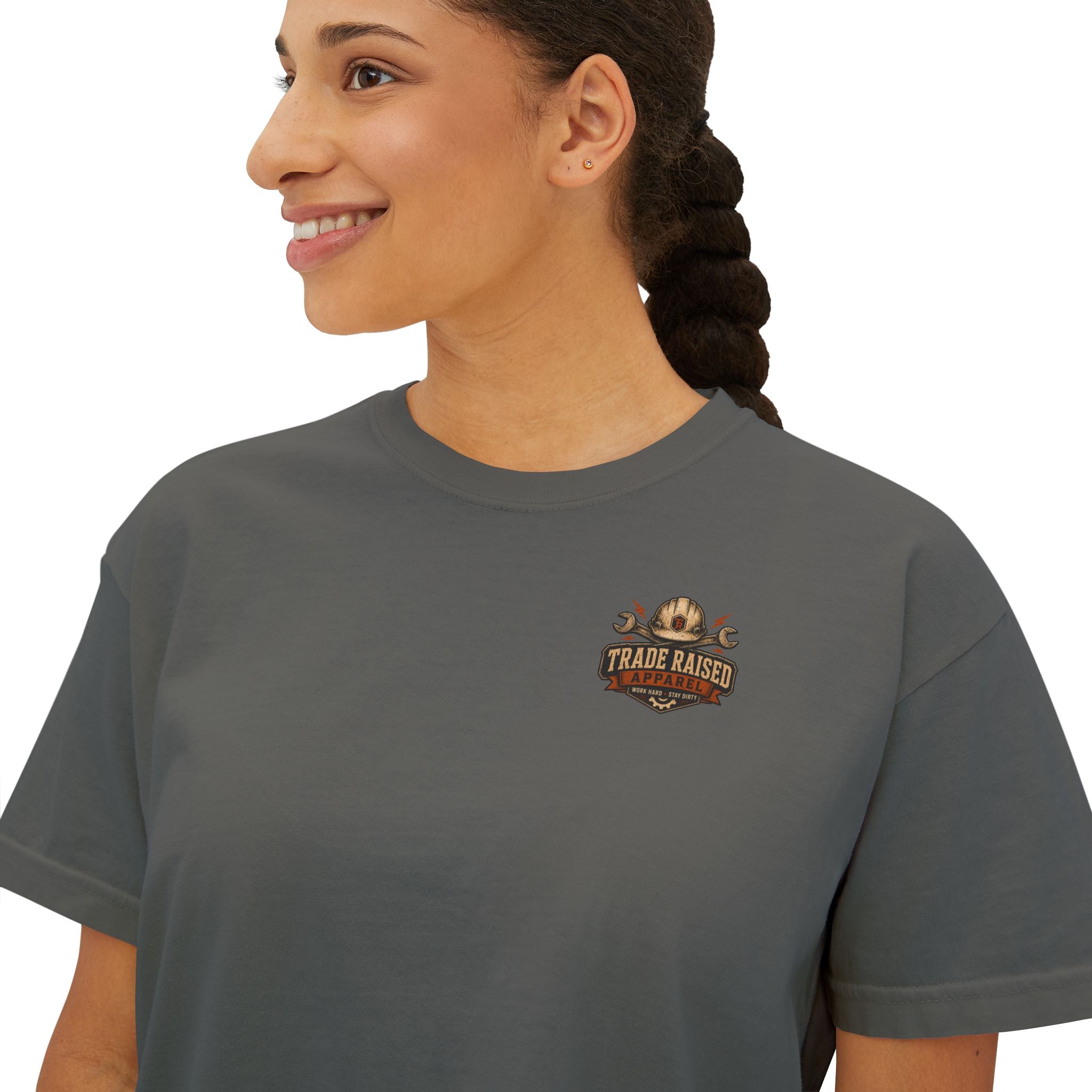 Somebody's Spoiled Blue Collar Wife Boxy Tee