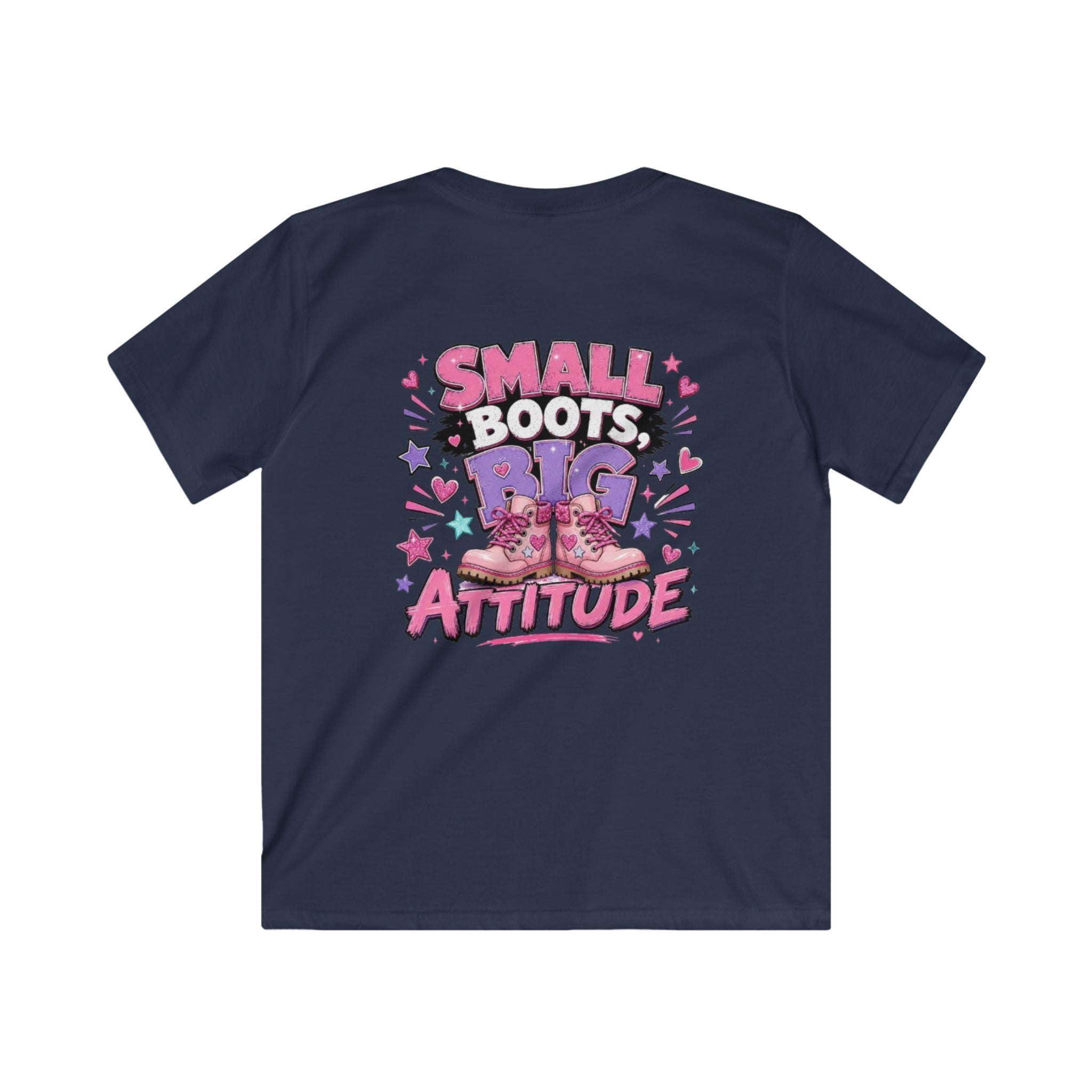 Kids T-Shirt — "Small Boots Big Attitude"