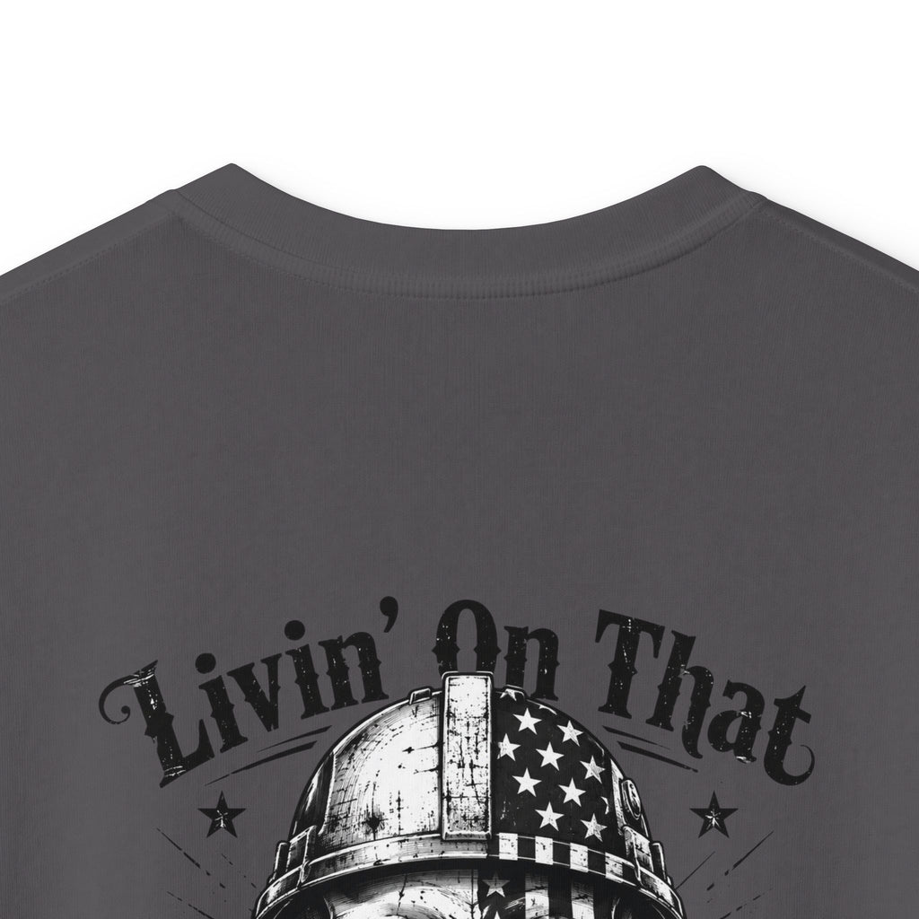 Kids Tee — "Livin' On That Blue Collar Dollar" Skull Workwear Graphic