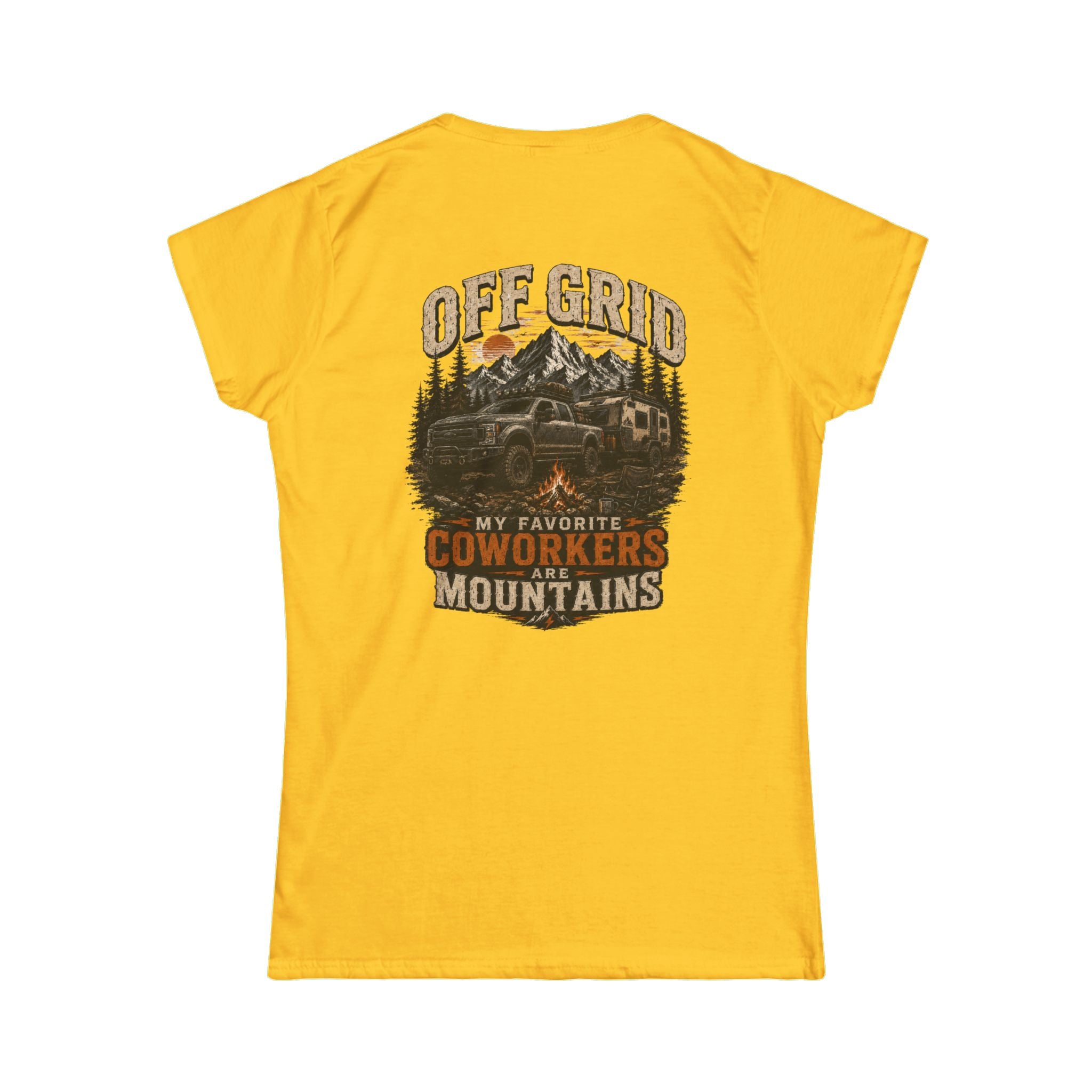 Off Grid Mountains Tee — "My Favorite Coworkers Are The Mountains" Women's T-Shirt