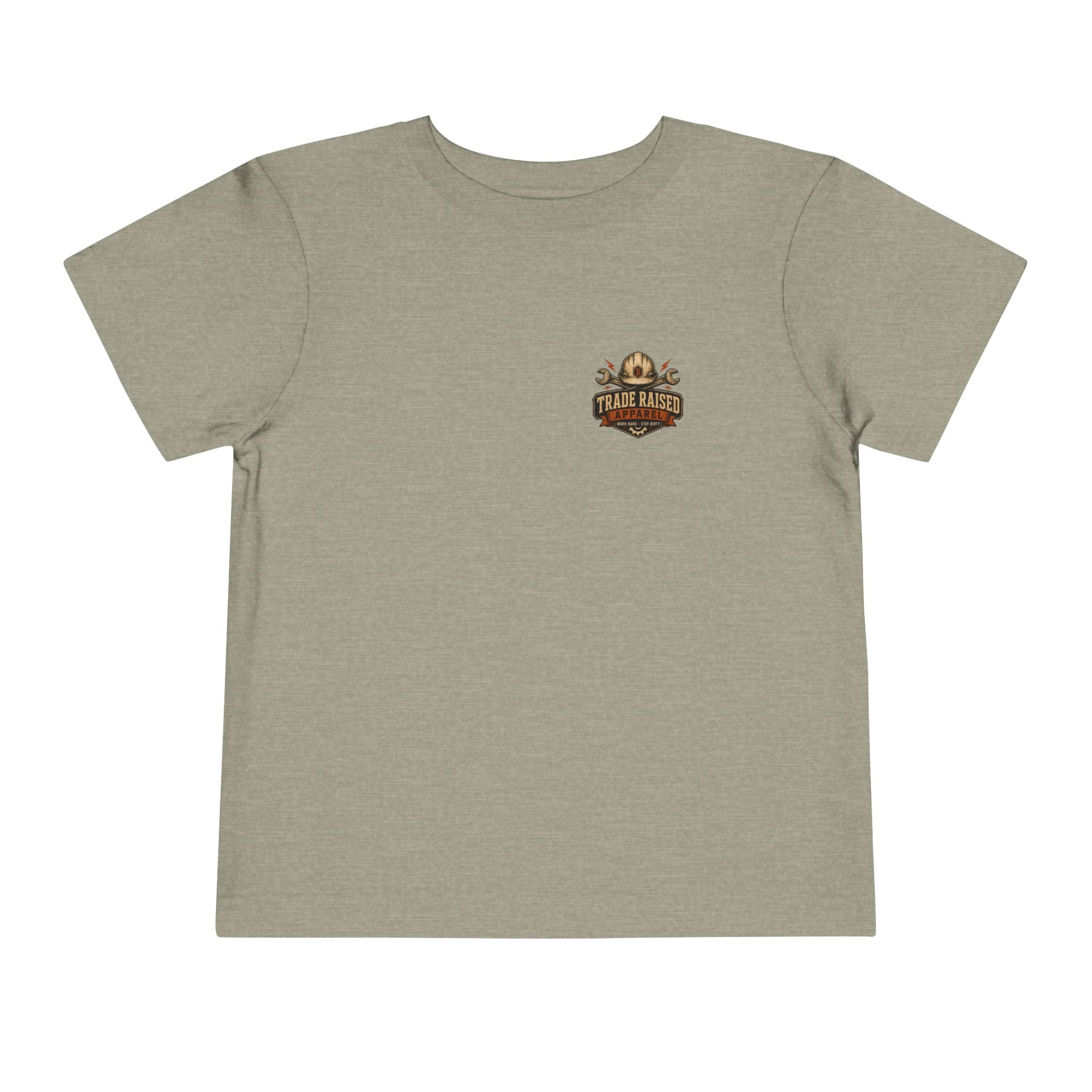 Toddler Tee — "Small Boots Big Jobs" Construction Graphic Shirt