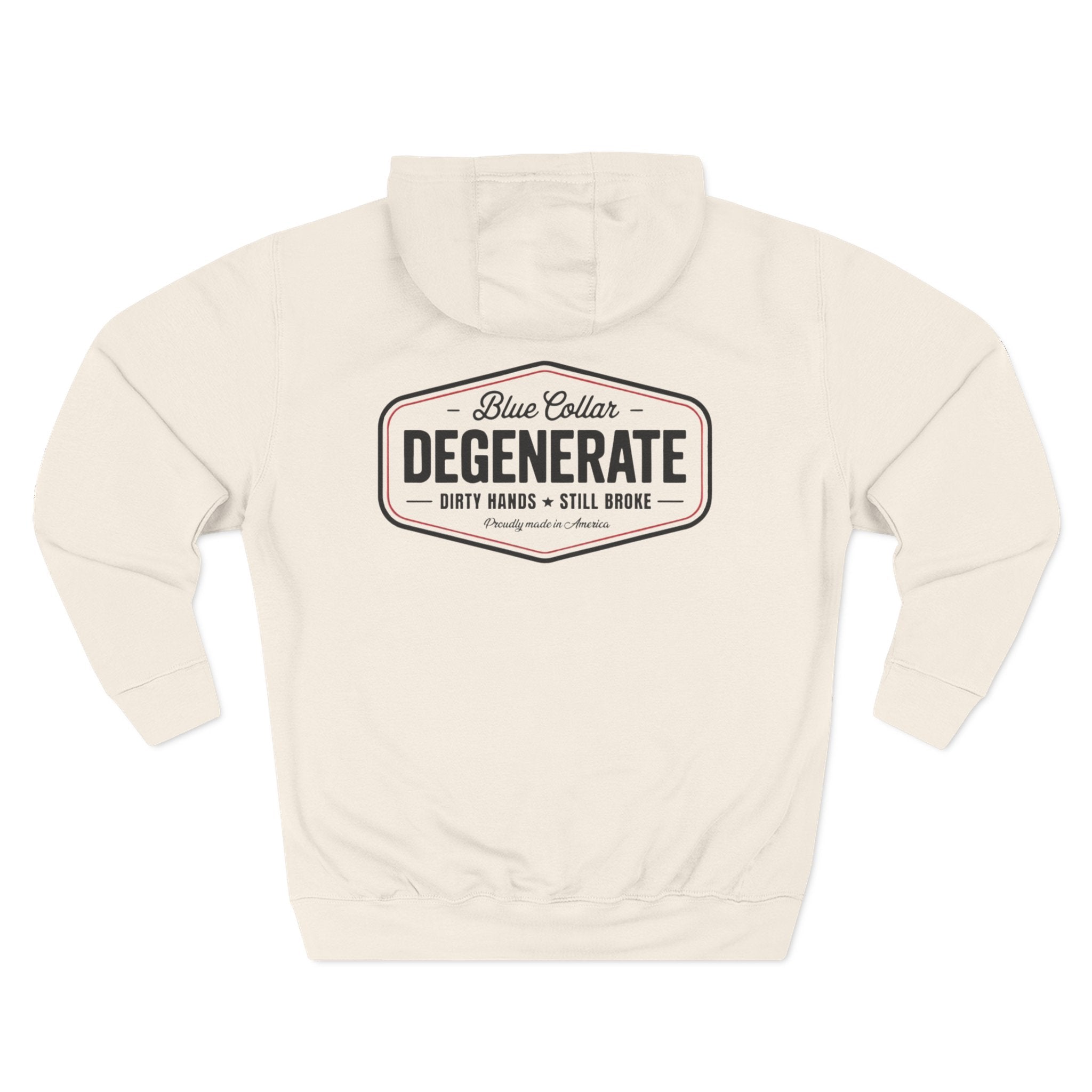 Blue Collar Degenerate Hoodie – 'Degenerate' Workwear Fleece Pullover