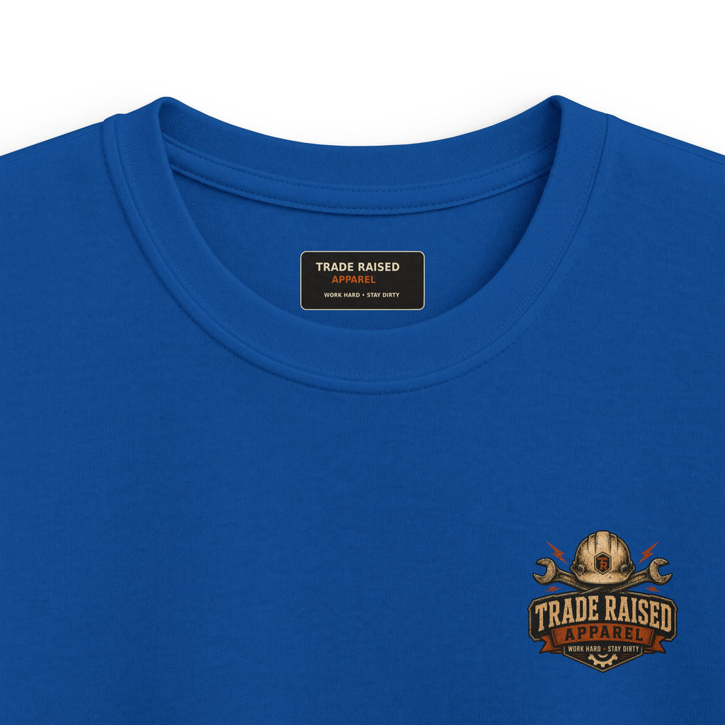 Kids Tee — Tropical Fishing Sunset Graphic (Back) with Small Front Logo