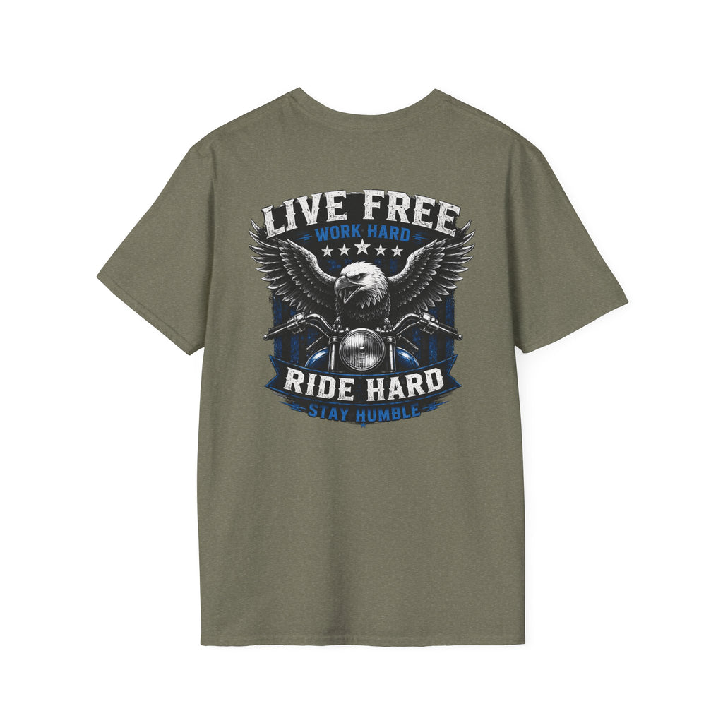 Trade Raised Ride T-Shirt — Vintage Hunting Camp Logo Tee