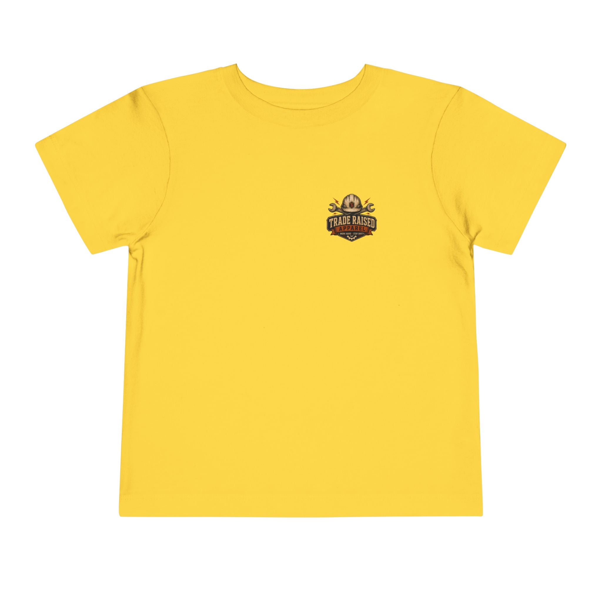 Toddler Tee — "Small Boots Big Jobs" Construction Graphic Shirt