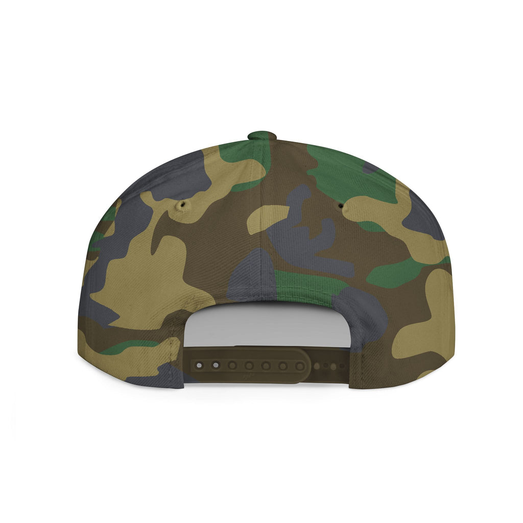 Flat Bill Snapback Hat — "Trade Raised" Logo Cap