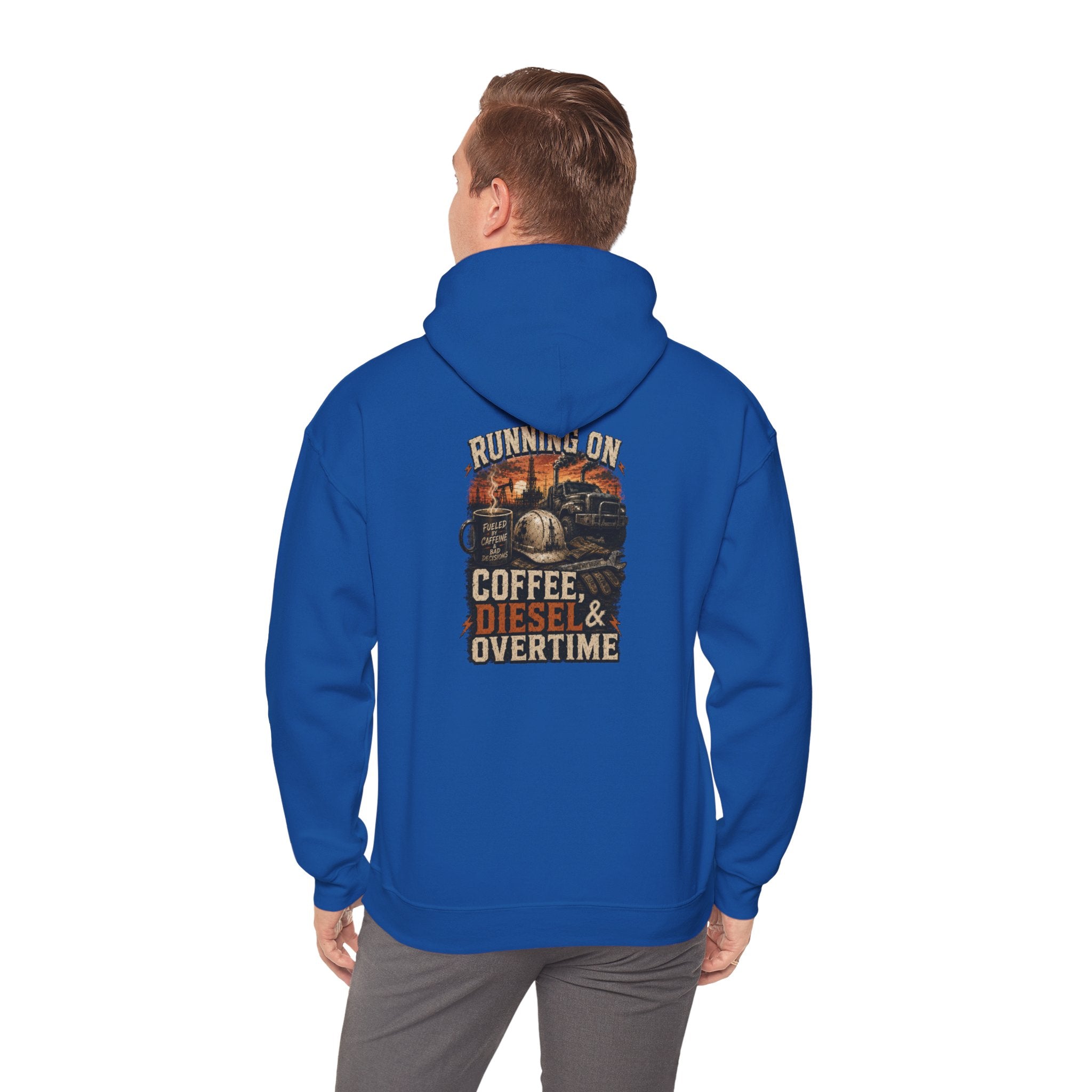 Coffee Diesel Overtime Hoodie — Small Chest Roast Club Logo Hoodie