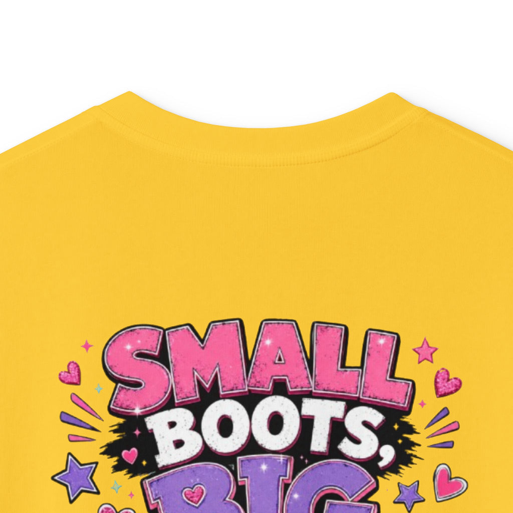 Kids T-Shirt — "Small Boots Big Attitude"