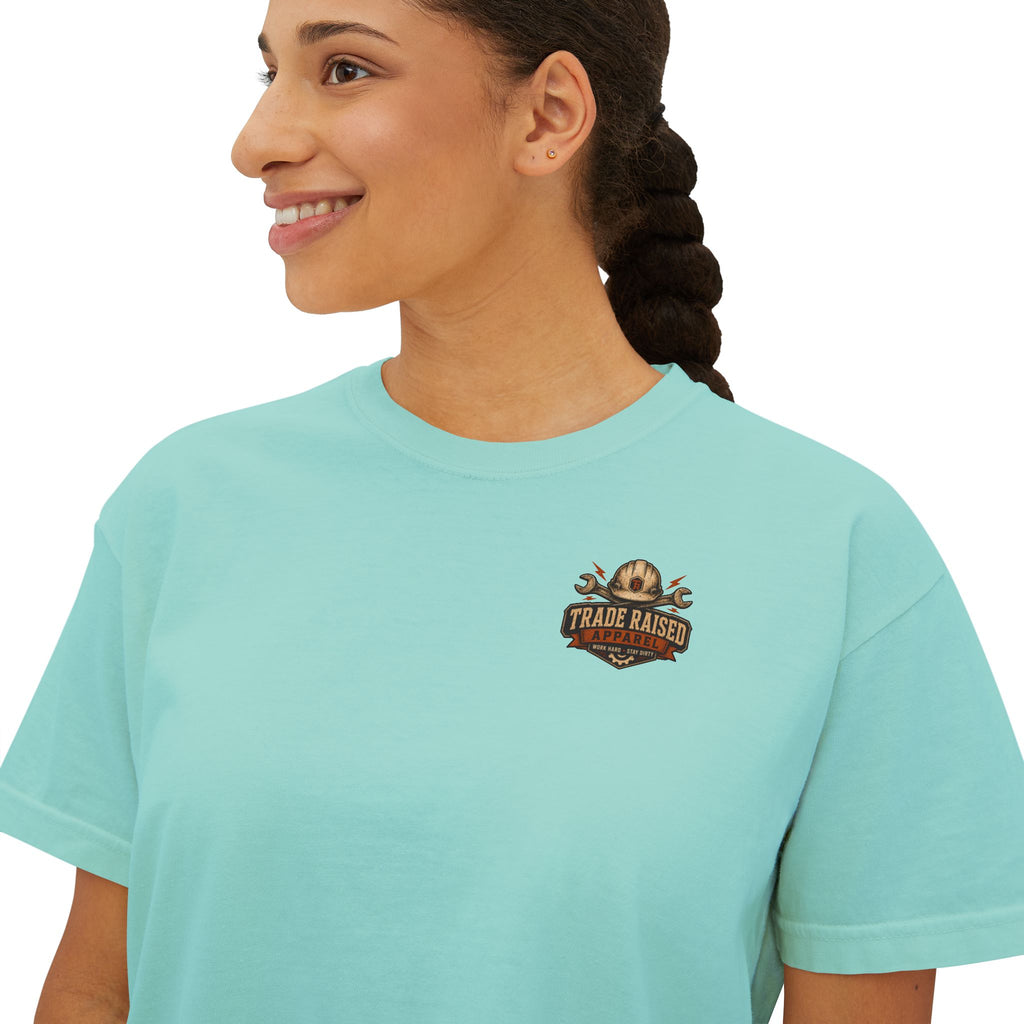 Somebody's Spoiled Blue Collar Wife Boxy Tee