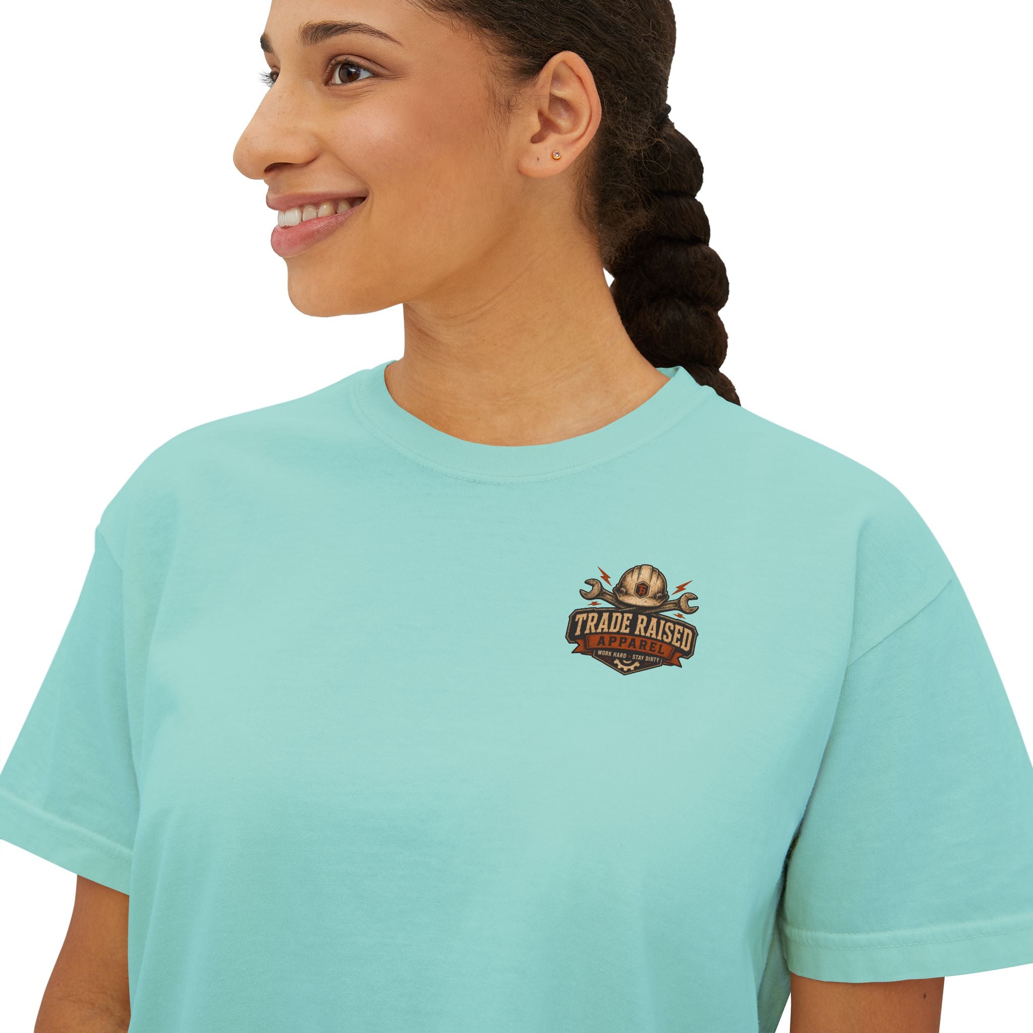 Somebody's Spoiled Blue Collar Wife Boxy Tee