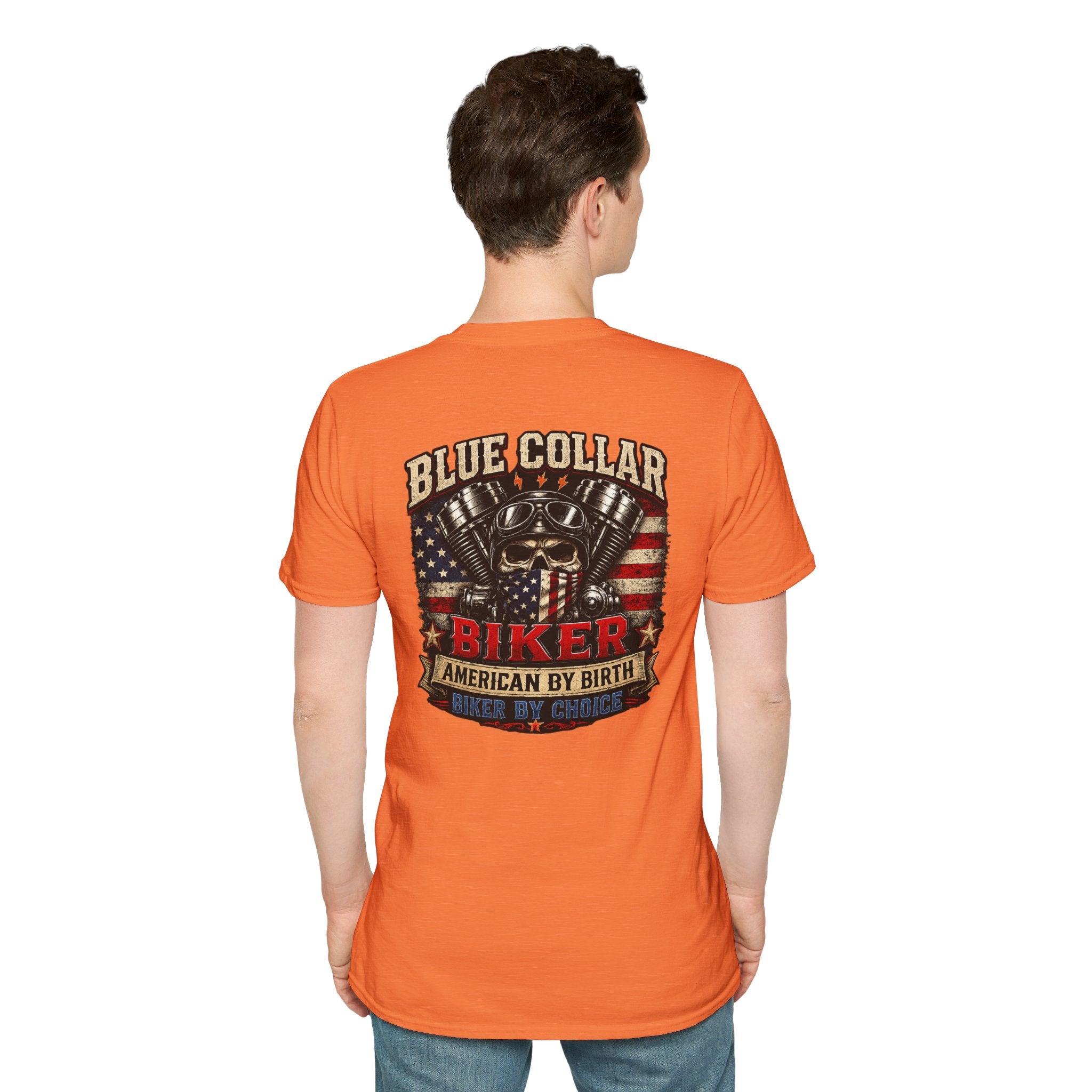 Blue collar biker