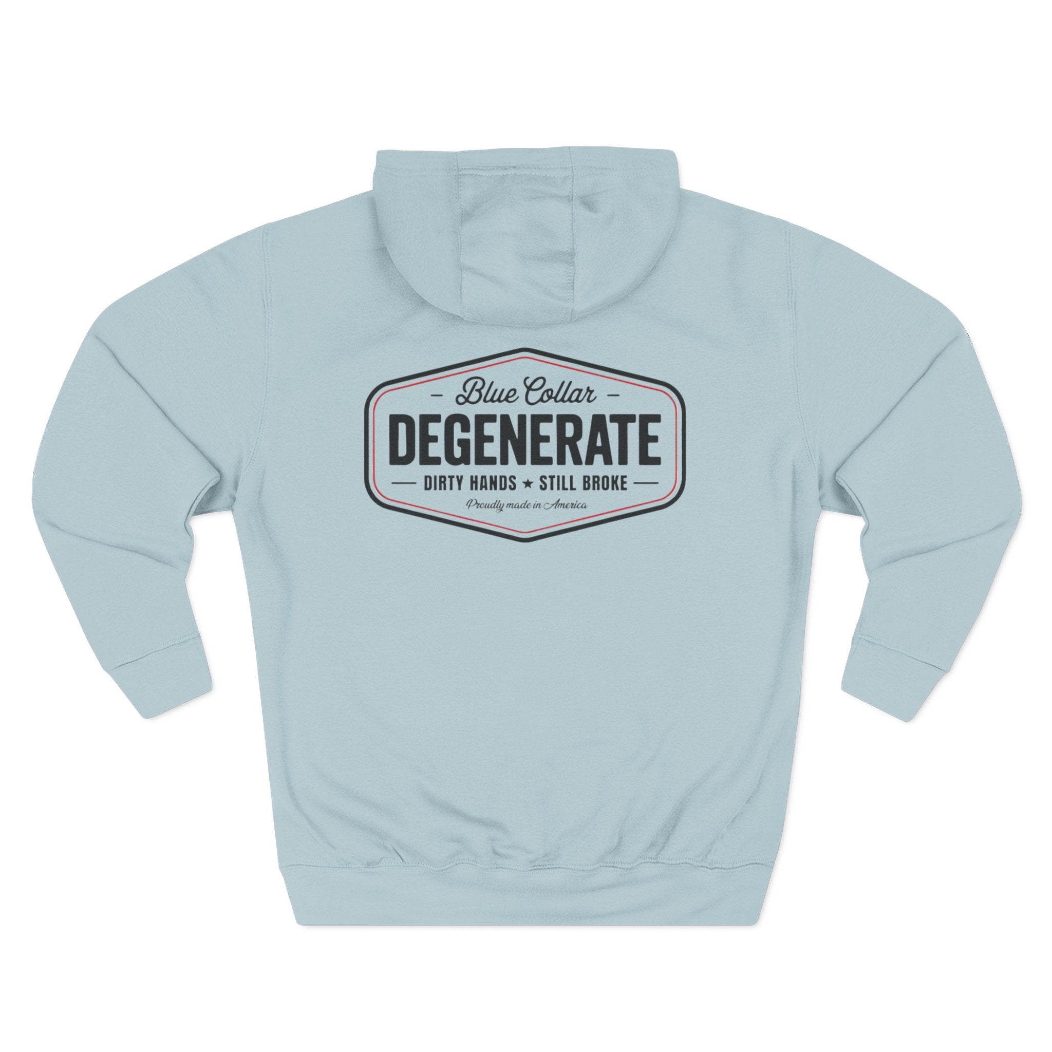 Blue Collar Degenerate Hoodie – 'Degenerate' Workwear Fleece Pullover