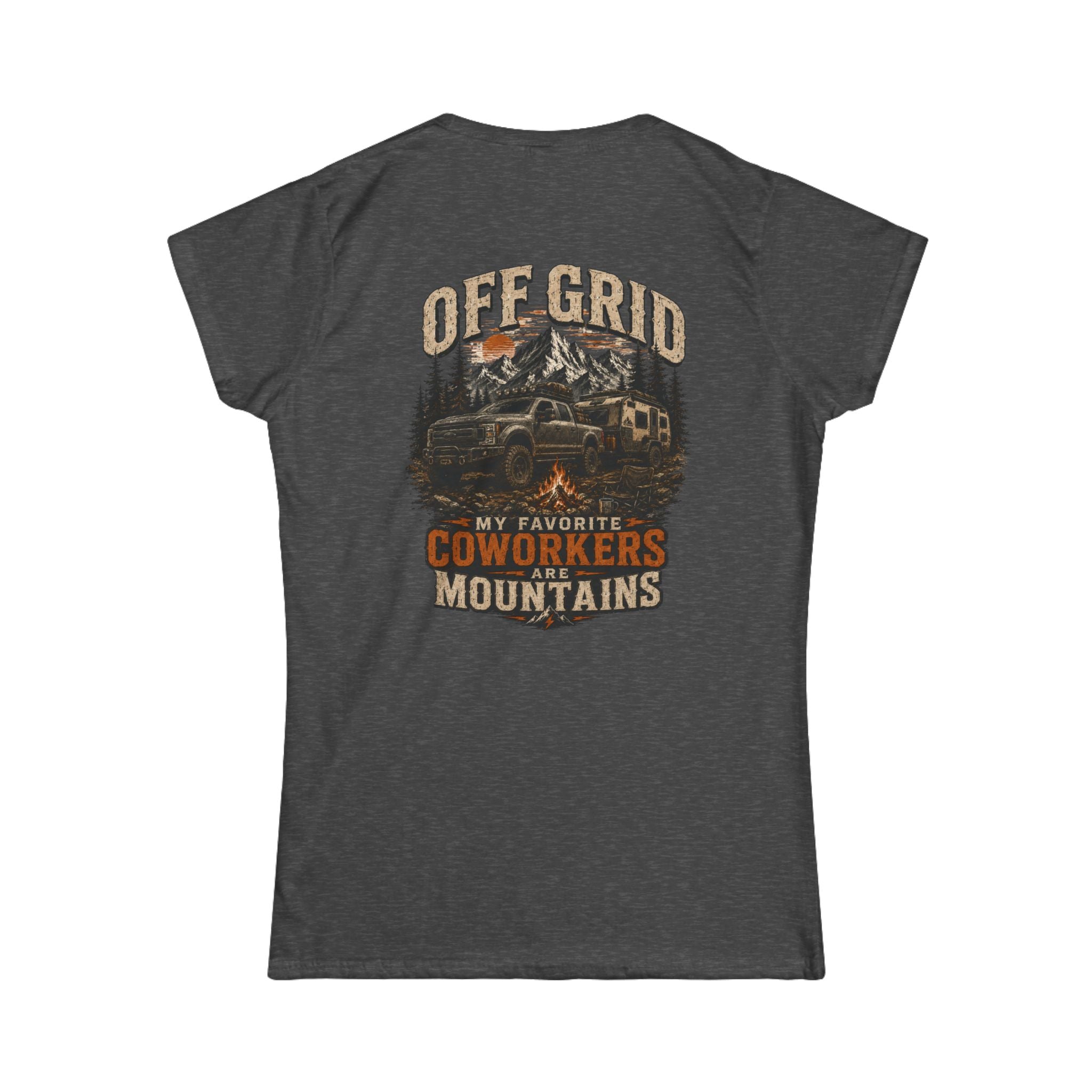 Off Grid Mountains Tee — "My Favorite Coworkers Are The Mountains" Women's T-Shirt