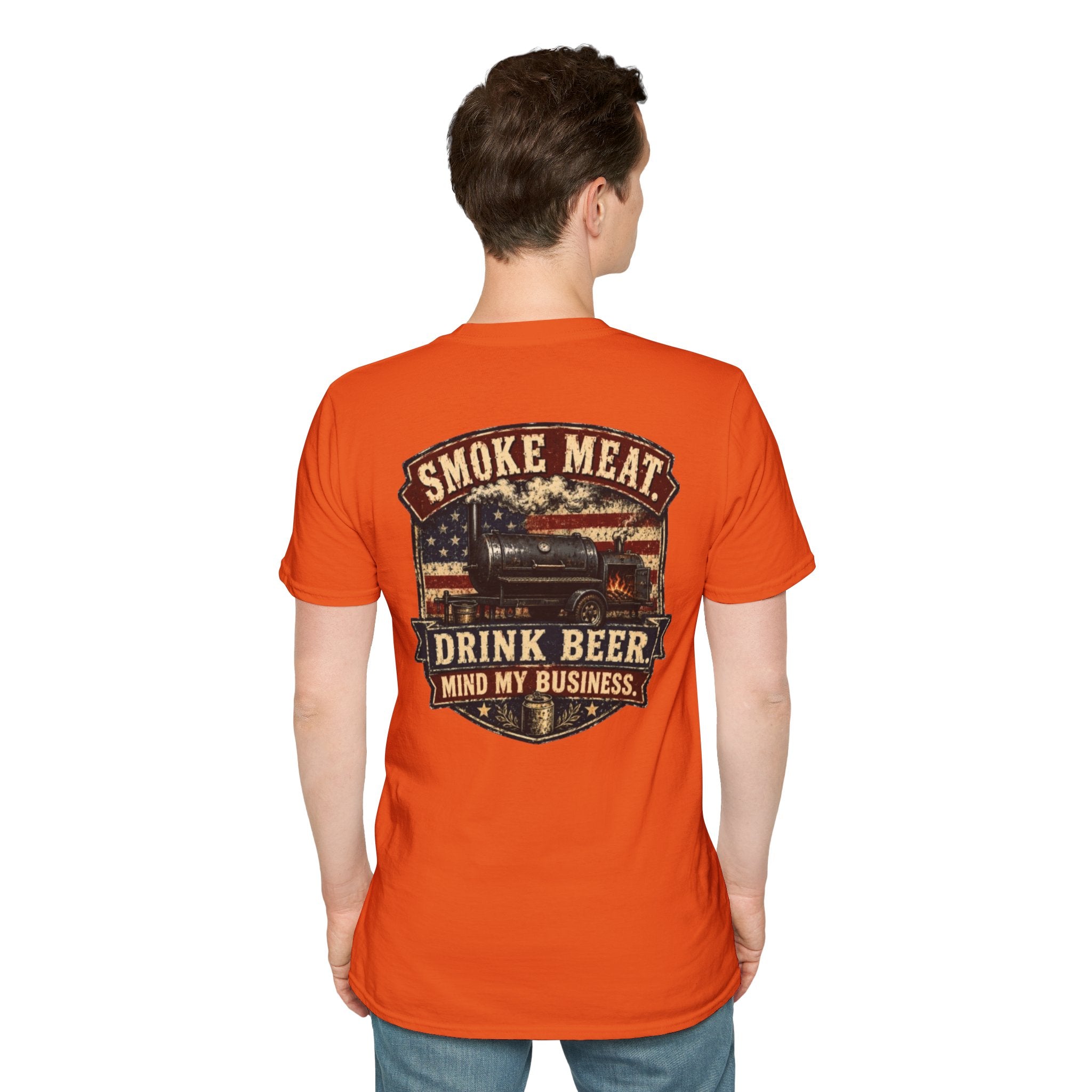Trade Raised Logo T-Shirt — Vintage Farmer Sunrise Graphic Tee