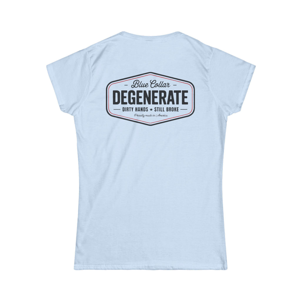 Women's Tee — 'Blue Collar Degenerate' Vintage Workwear Graphic