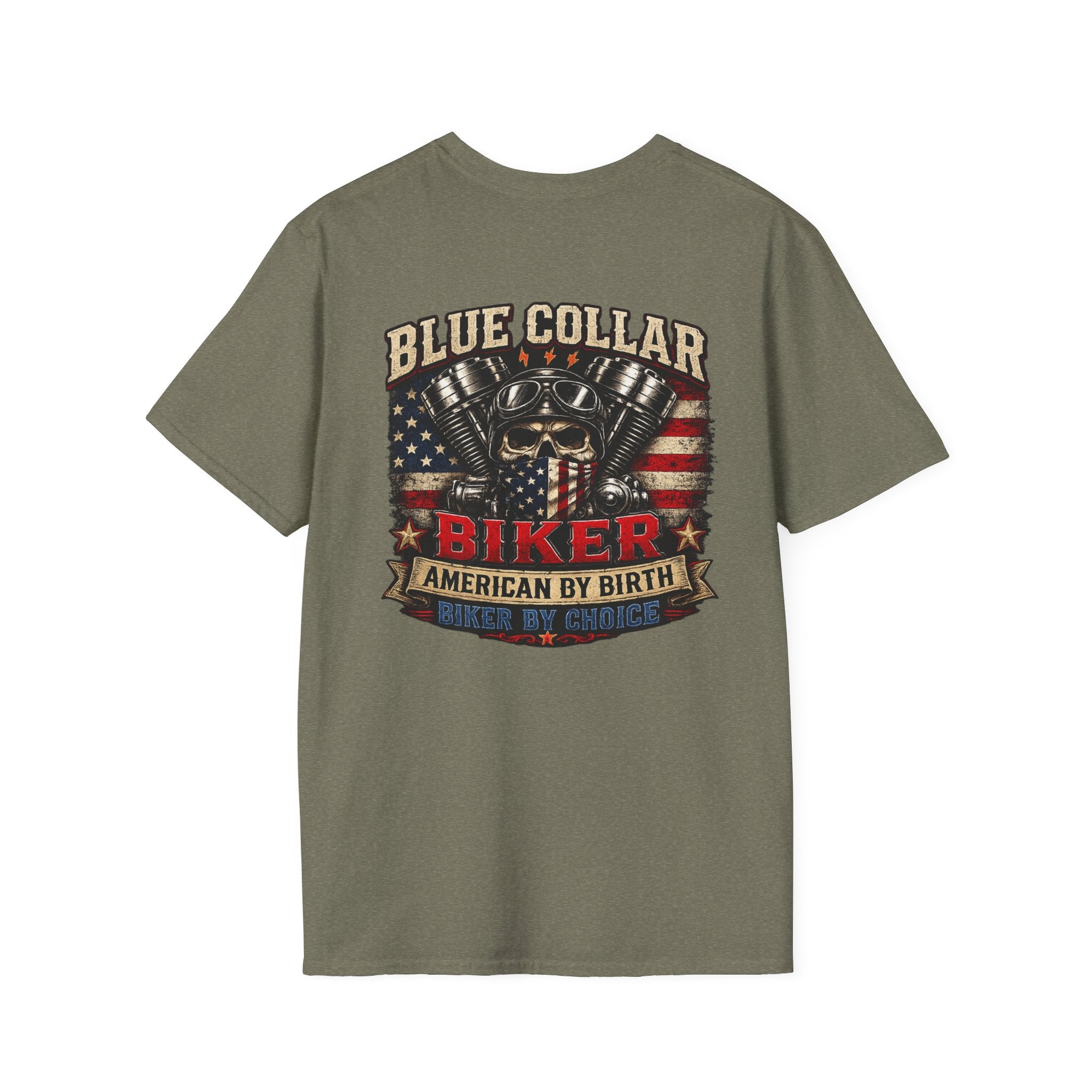 Blue collar biker