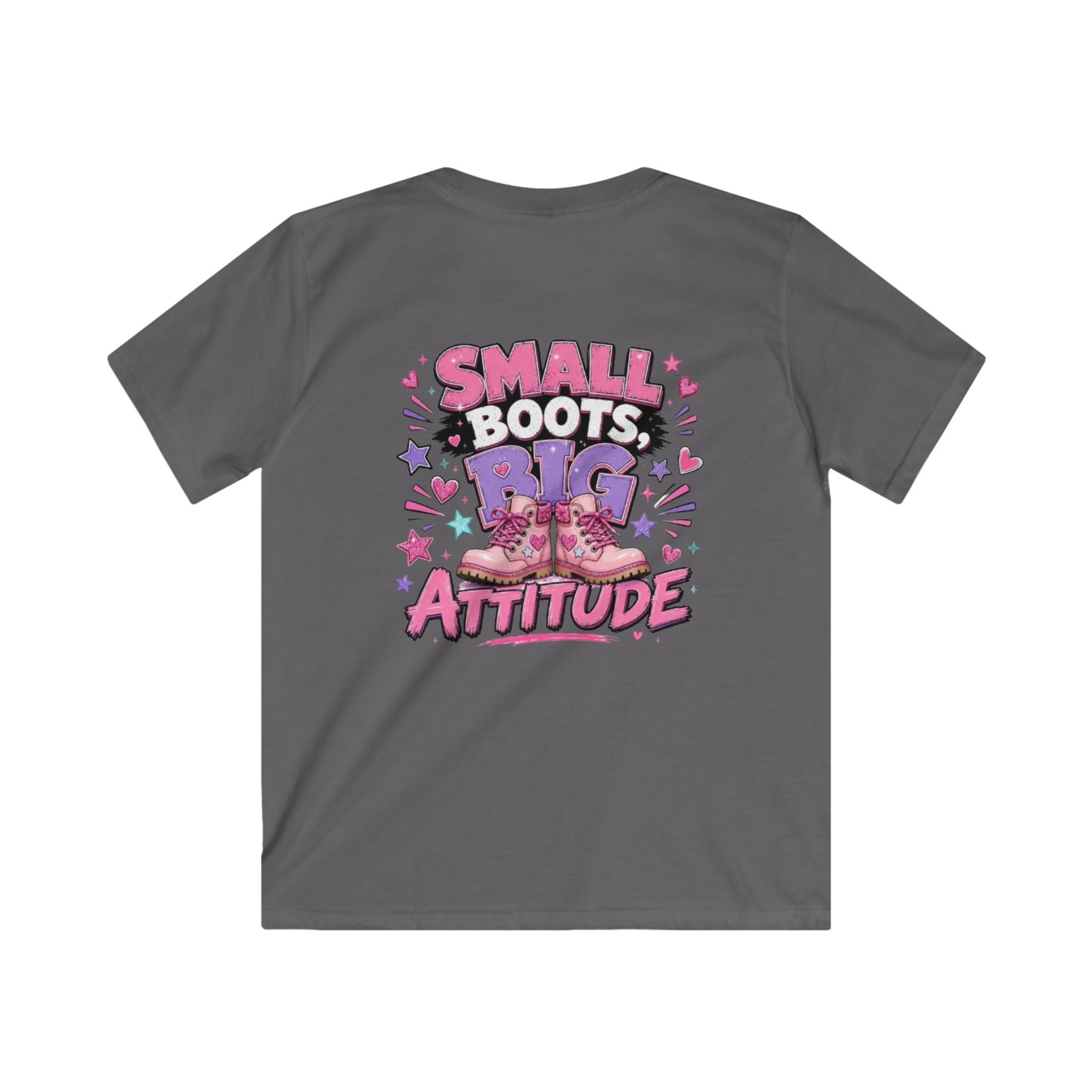 Kids T-Shirt — "Small Boots Big Attitude"