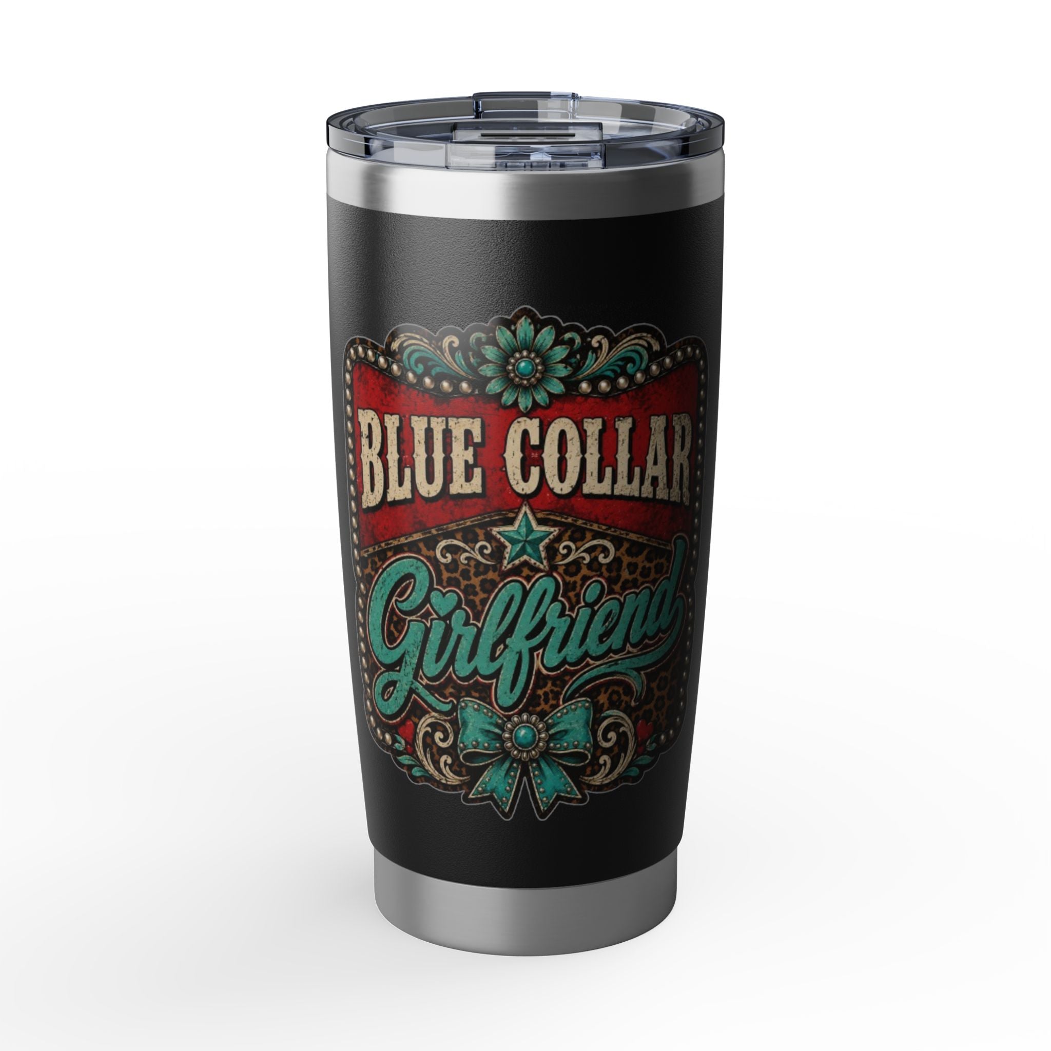 20oz Tumbler — "Blue Collar Girlfriend" Stainless Travel Cup