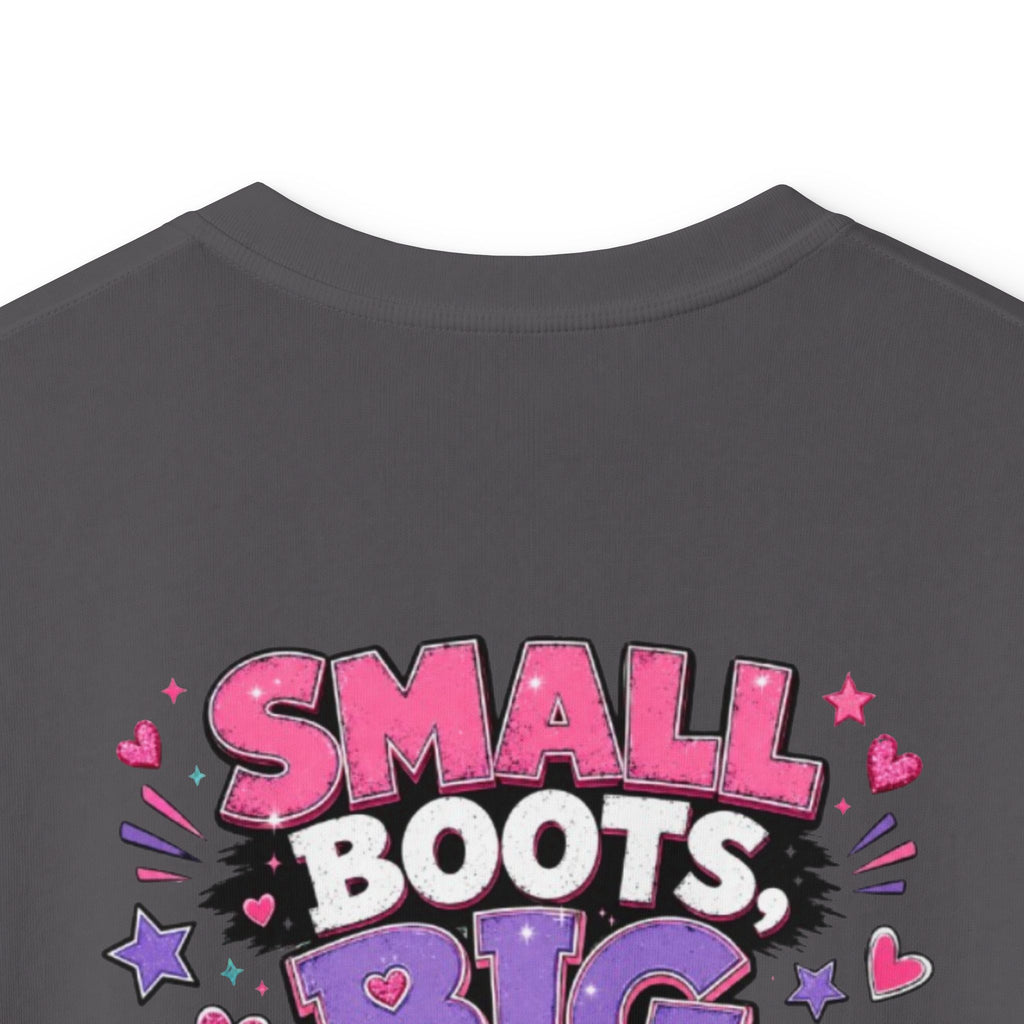 Kids T-Shirt — "Small Boots Big Attitude"
