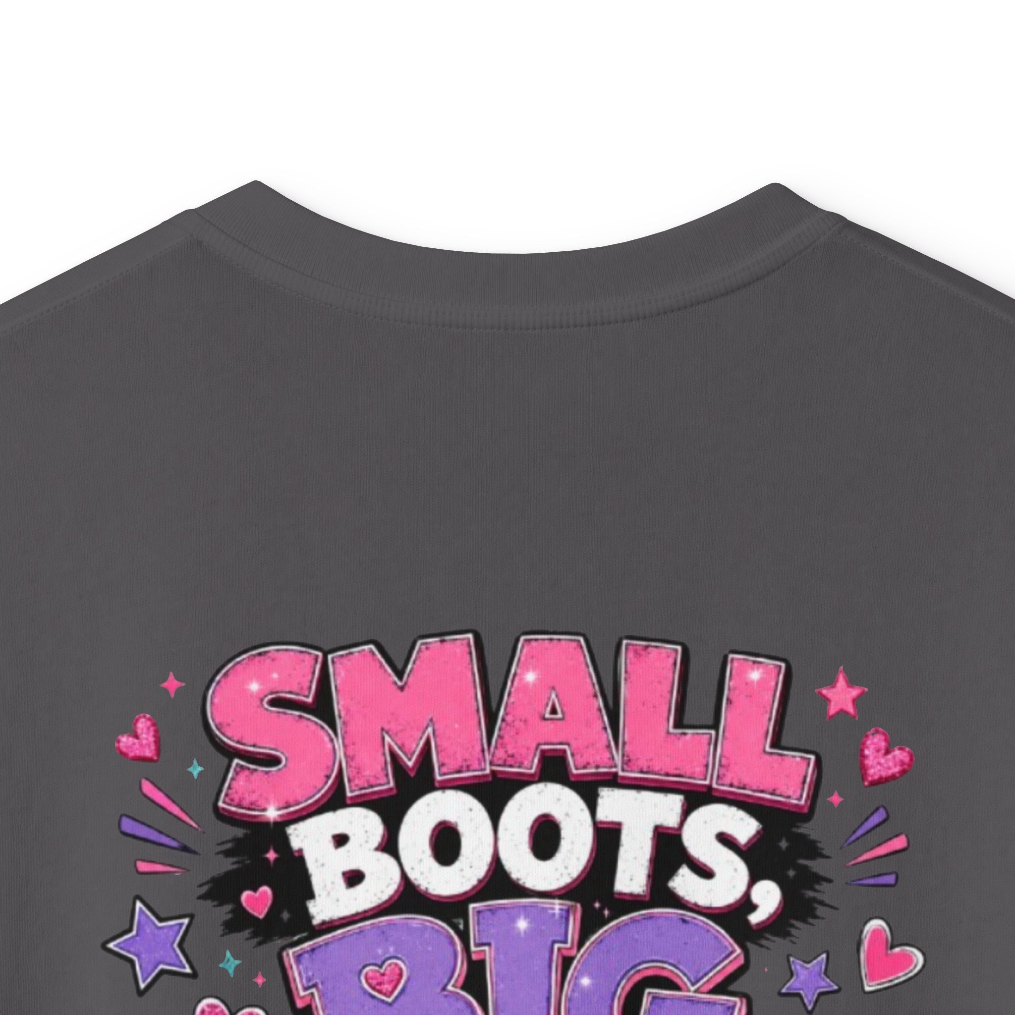 Kids T-Shirt — "Small Boots Big Attitude"