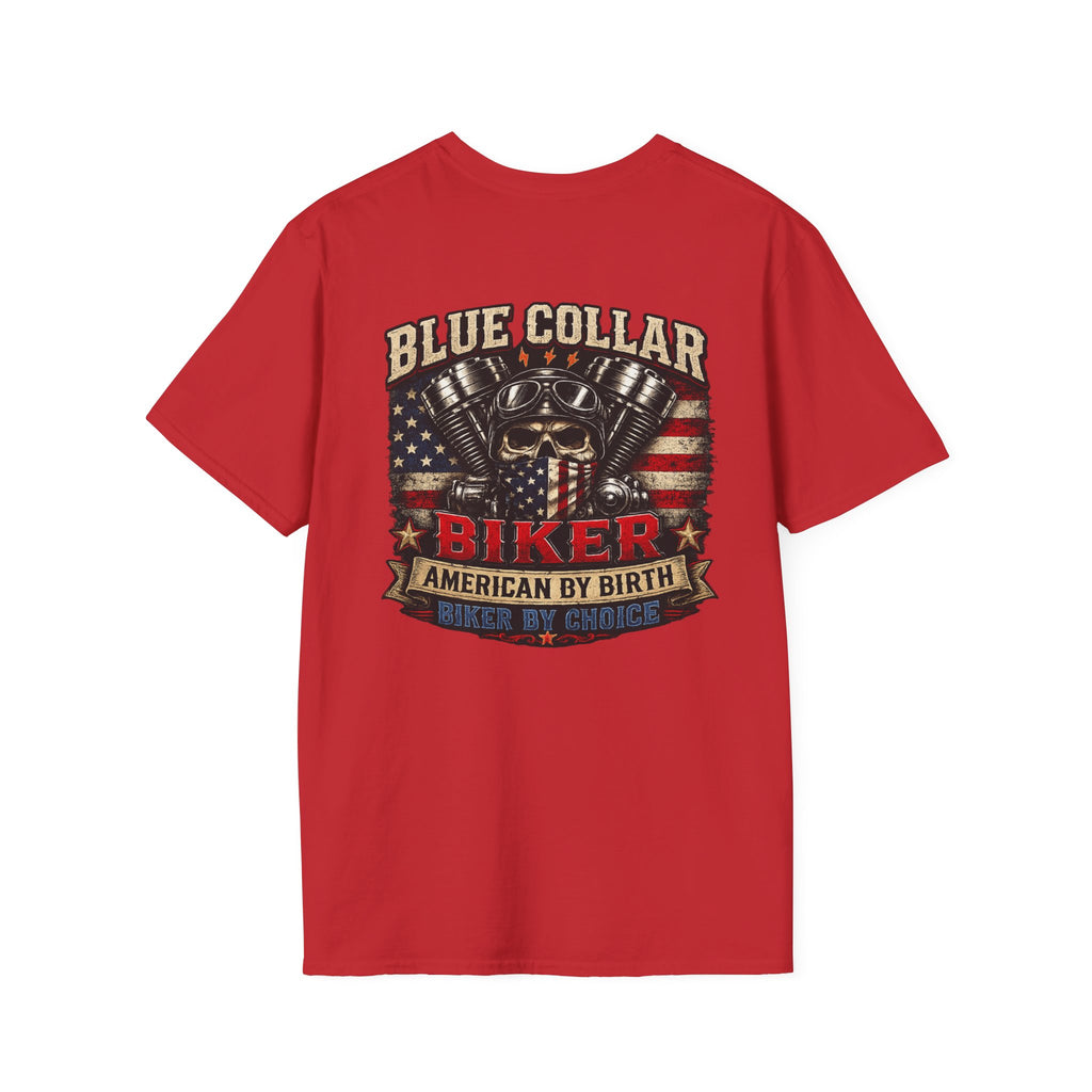 Blue collar biker