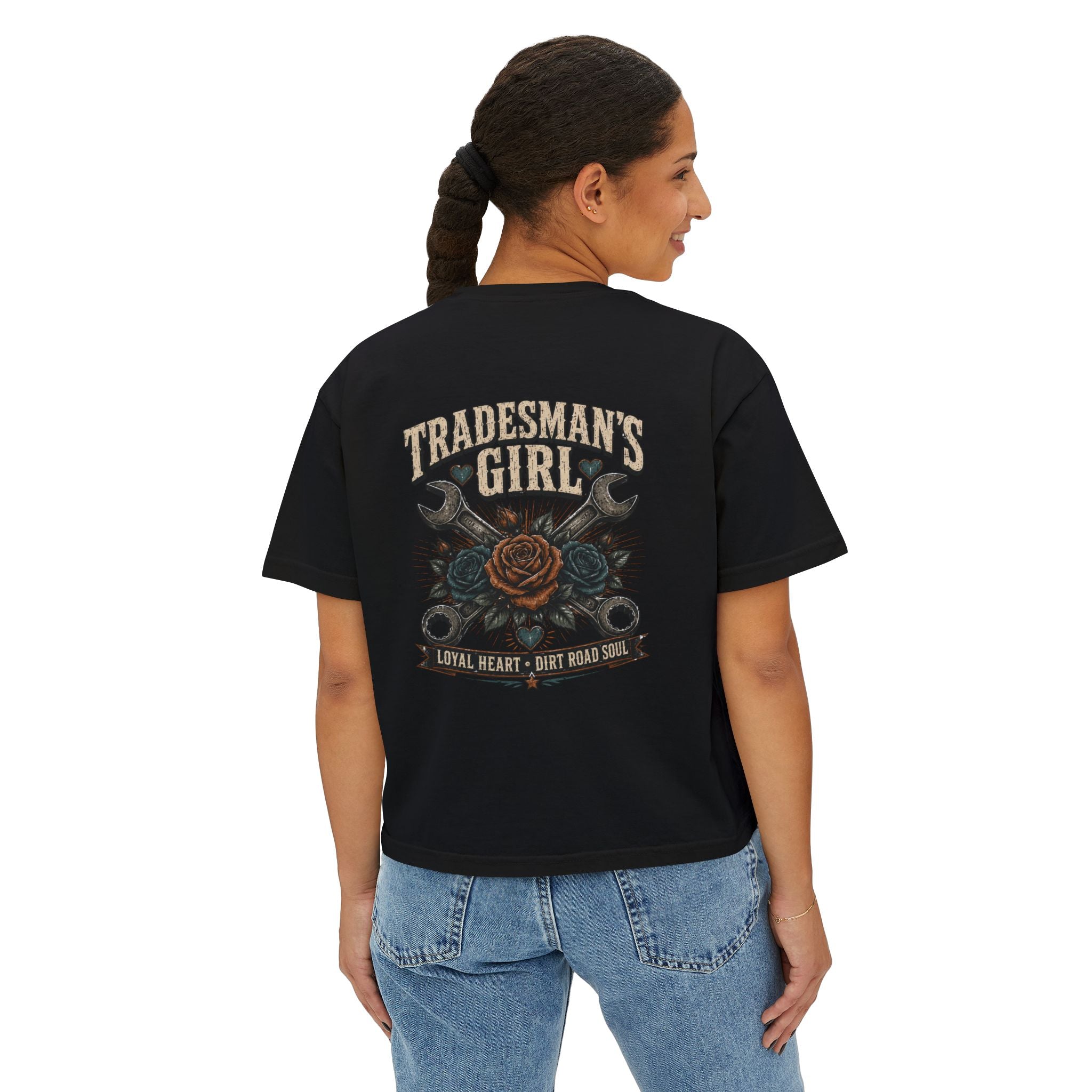Tradesman's Girl Boxy Tee — Women's Workwear Graphic T‑Shirt