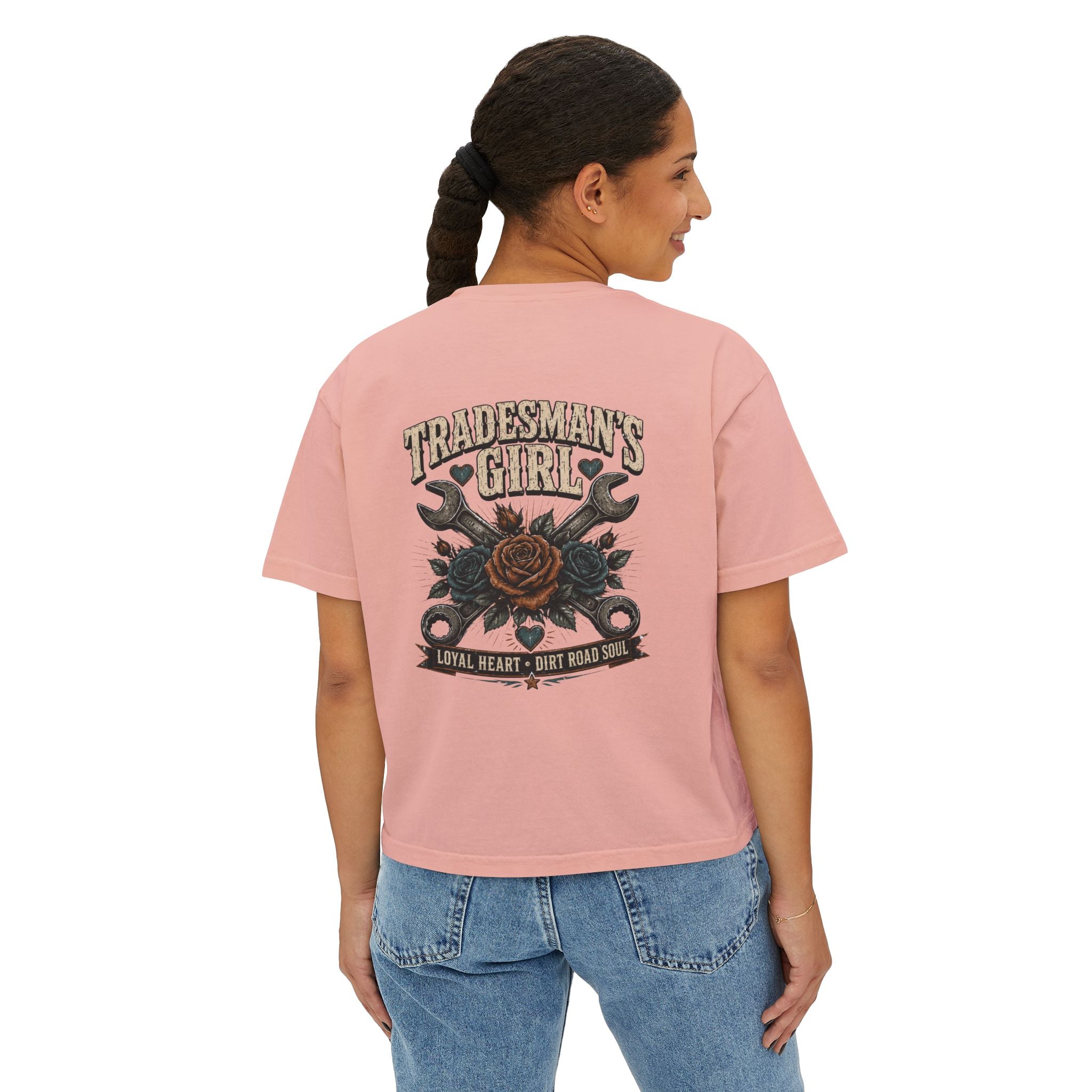 Tradesman's Girl Boxy Tee — Women's Workwear Graphic T‑Shirt
