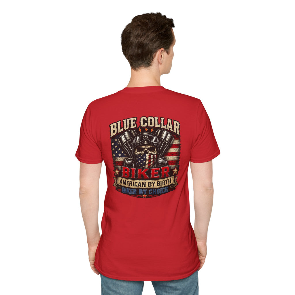 Blue collar biker