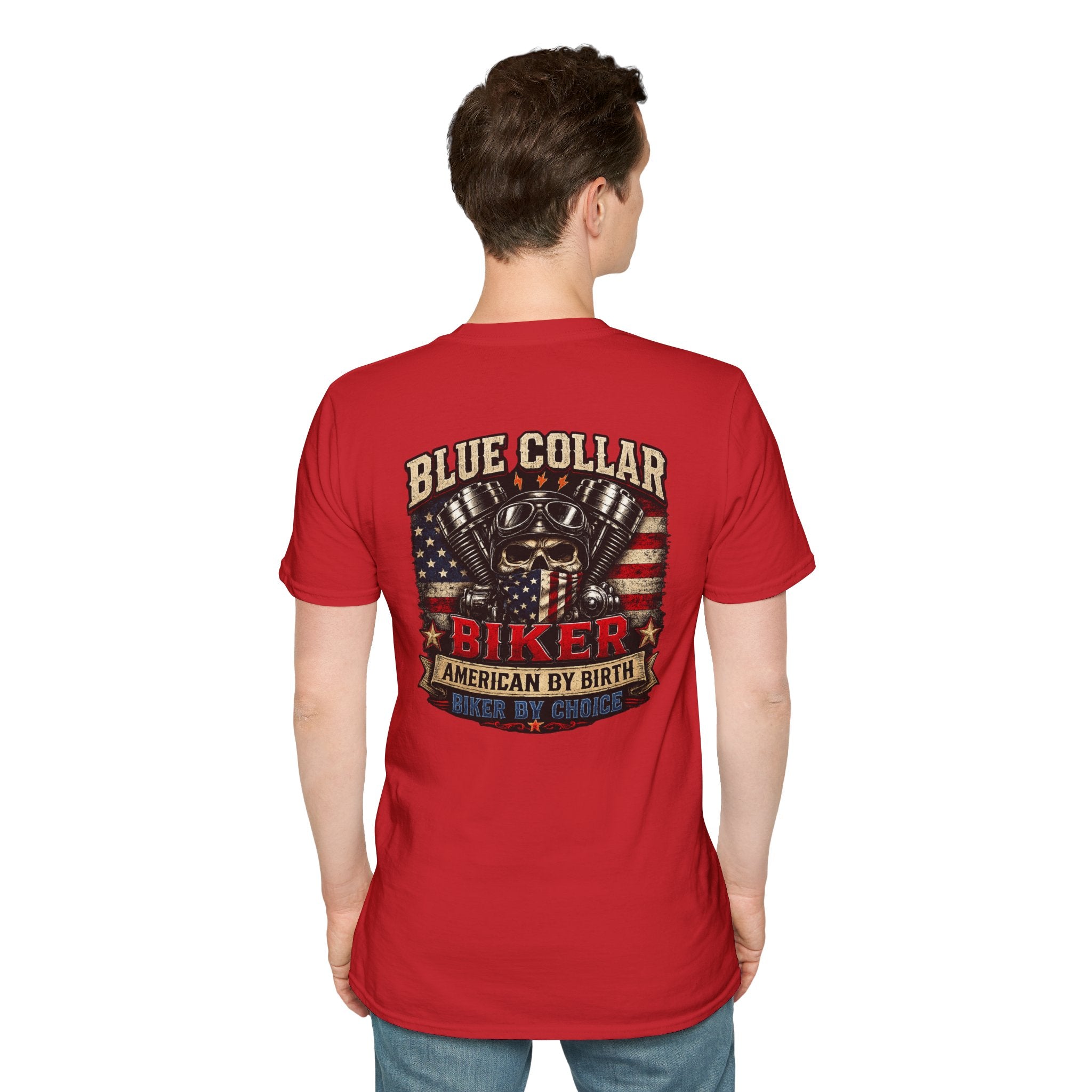 Blue collar biker