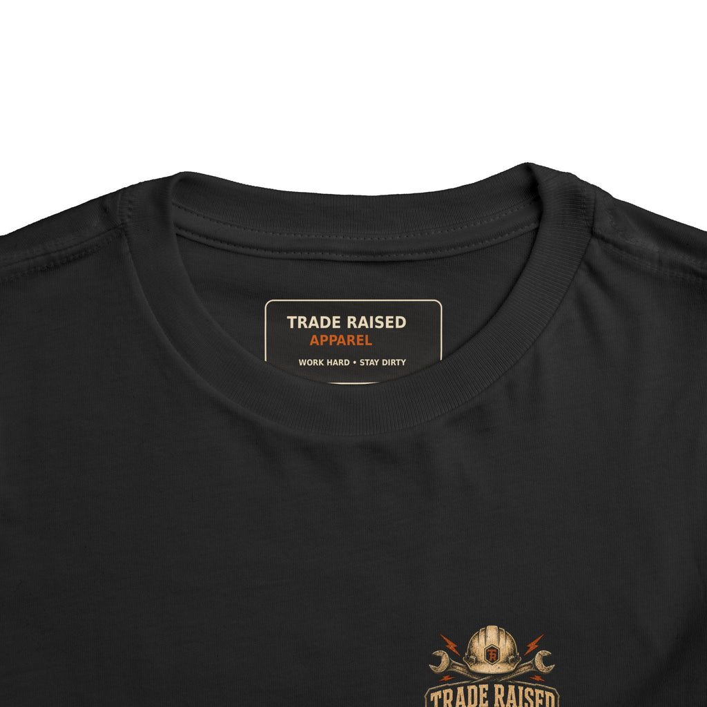 Toddler Tee — "Small Boots Big Jobs" Construction Graphic Shirt