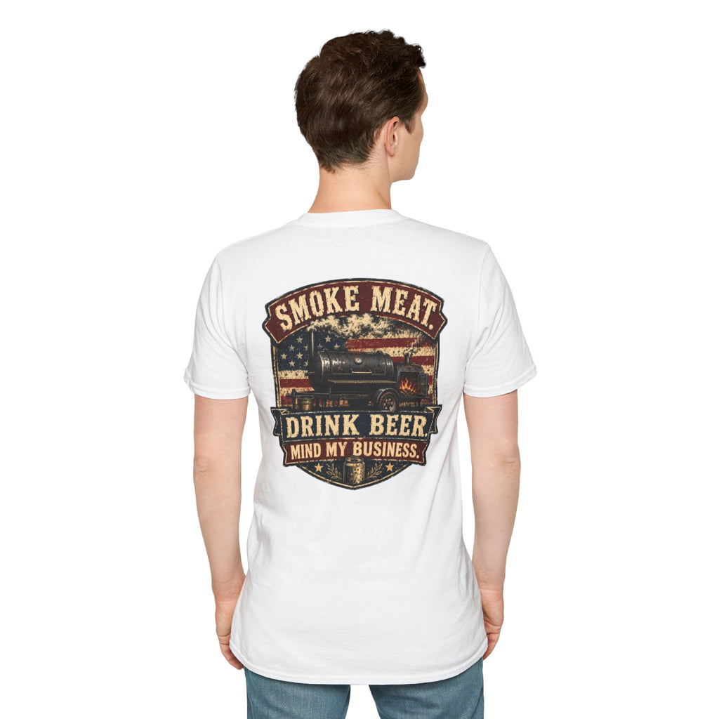 Trade Raised Logo T-Shirt — Vintage Farmer Sunrise Graphic Tee