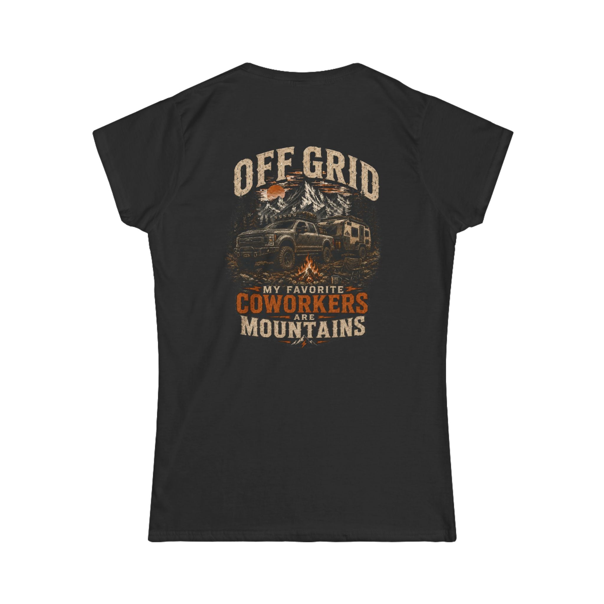 Off Grid Mountains Tee — "My Favorite Coworkers Are The Mountains" Women's T-Shirt